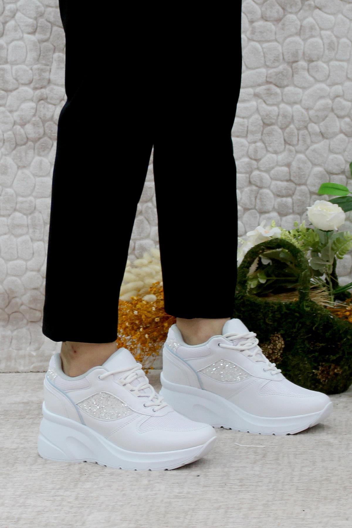 185 Anatomik Dolgu Taban Kadın Spor Ayakkabı - Görsel 3
