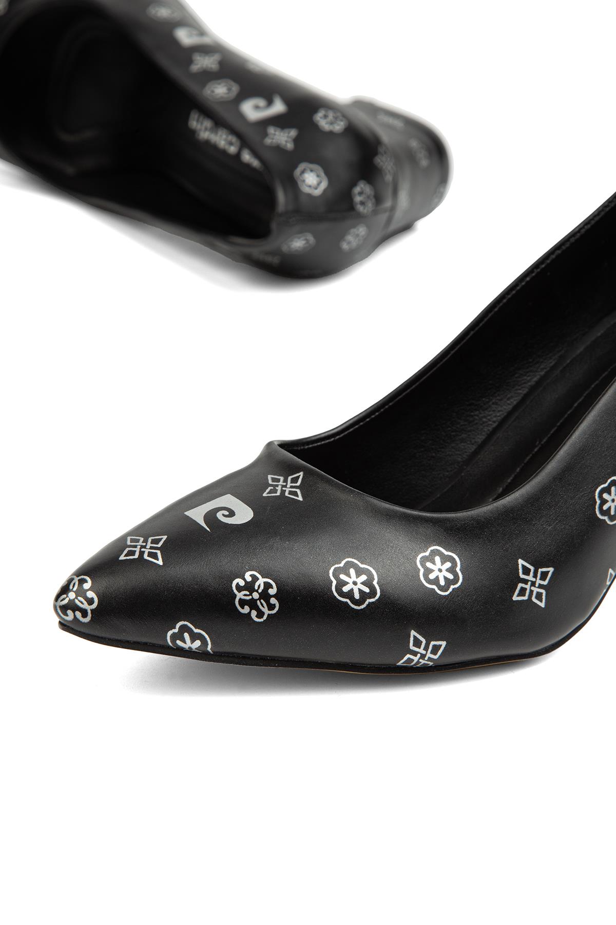 ® | PC-50176 - 3955 Siyah Desen - Kadın Topuklu Ayakkabı - Görsel 6