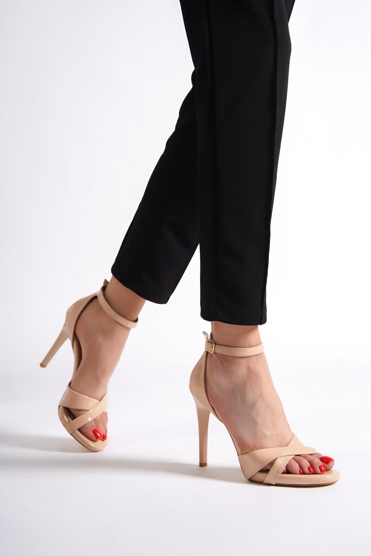 Pearl Ten Rugan Platform Topuklu Abiye Ayakkabı - Görsel 4