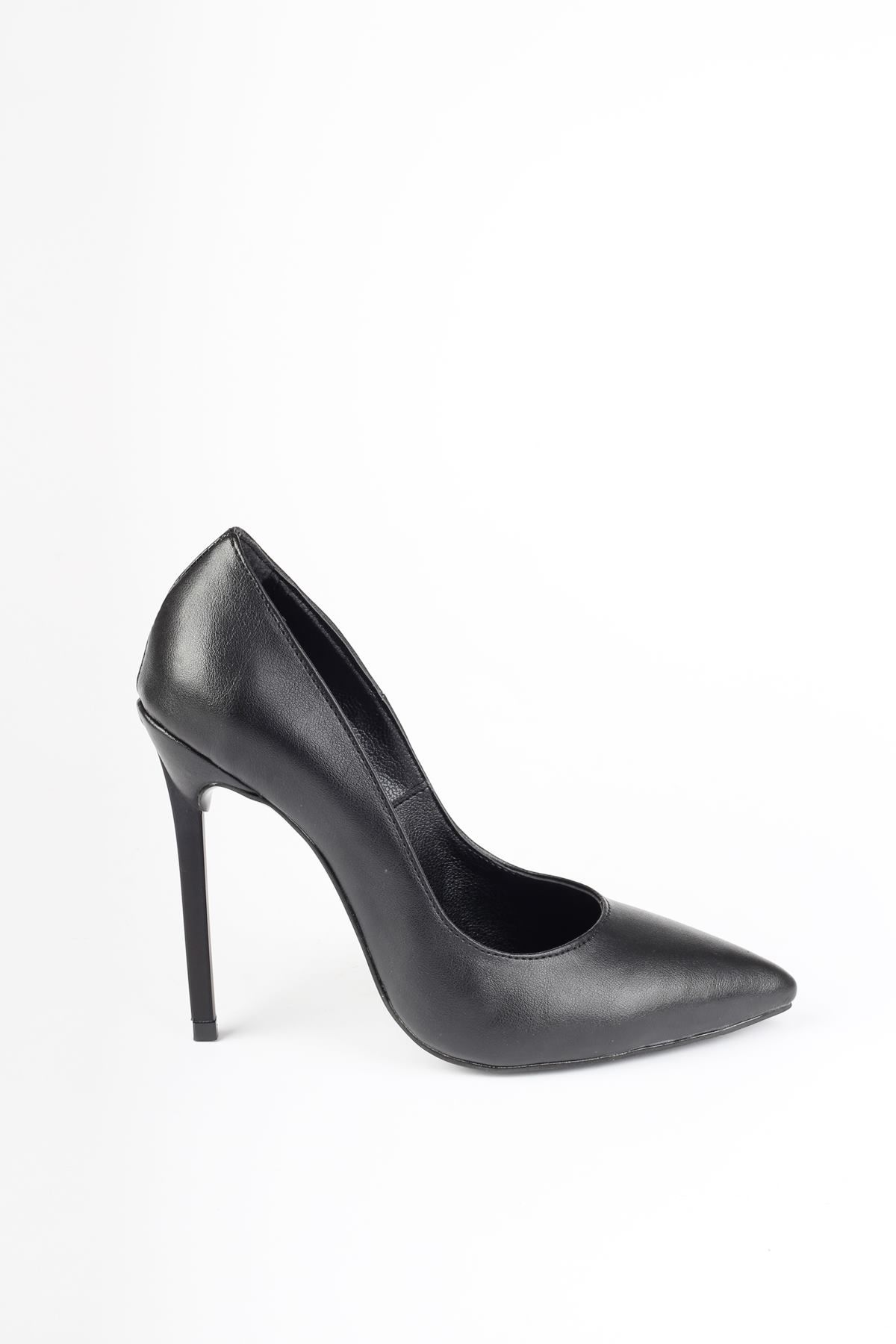 Siyah Renk Yüksek Topuklu Stiletto - Lapita - Görsel 3