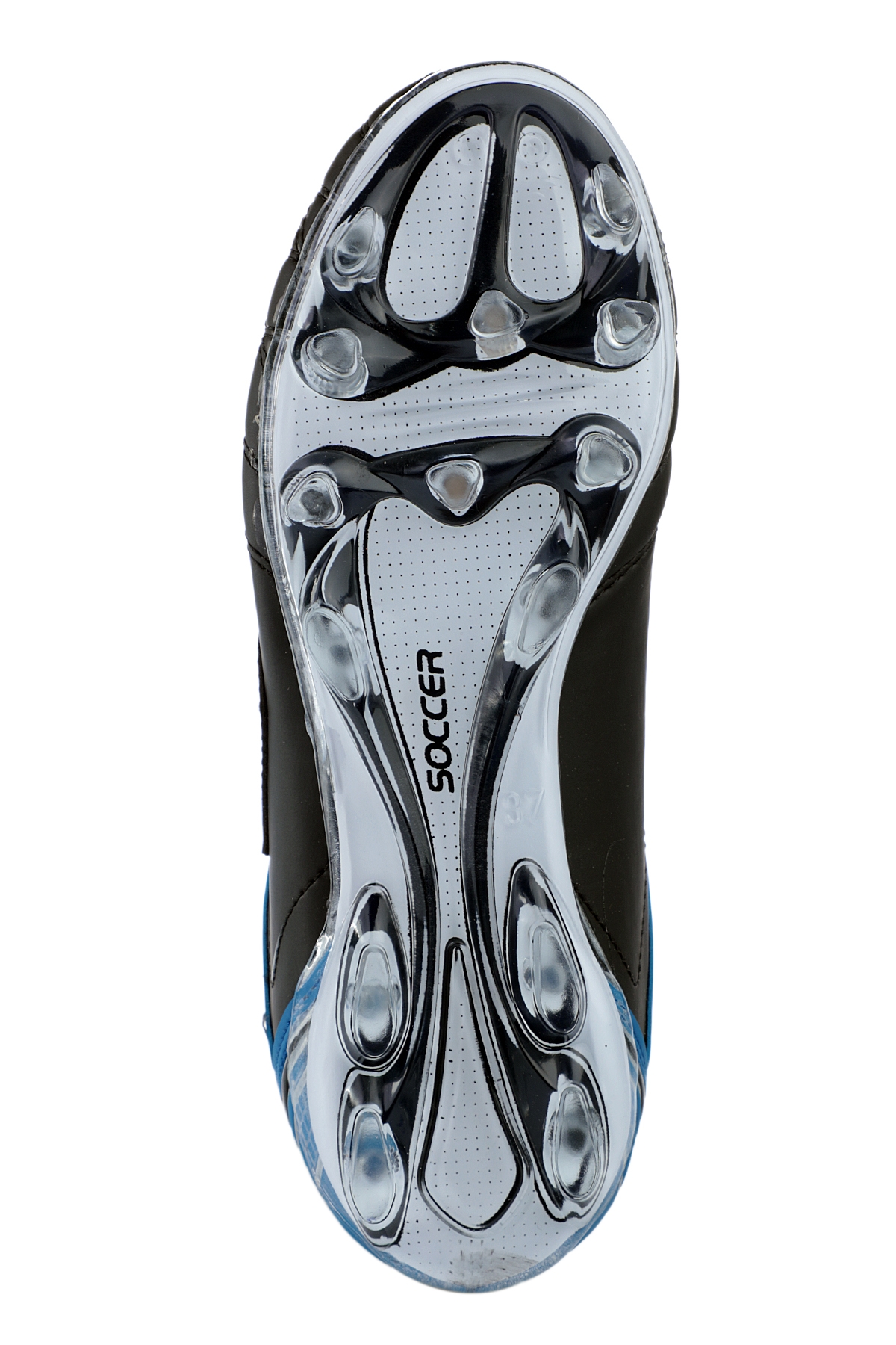 HUGO KR Futbol Erkek Krampon Ayakkabı Siyah / Mavi - Görsel 8
