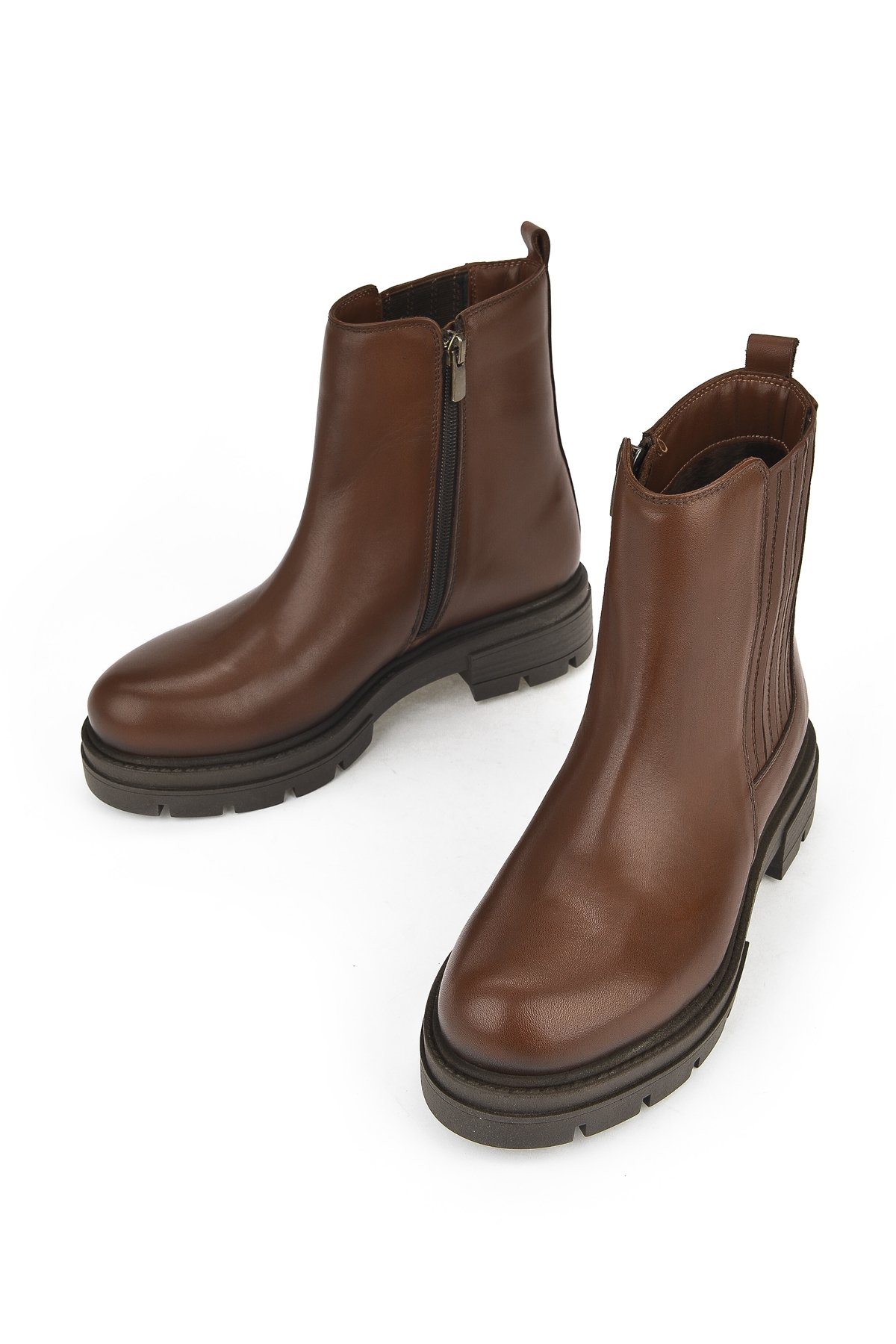 Kadın Hakiki Deri Bot 14319Z66302 Taba - Görsel 6