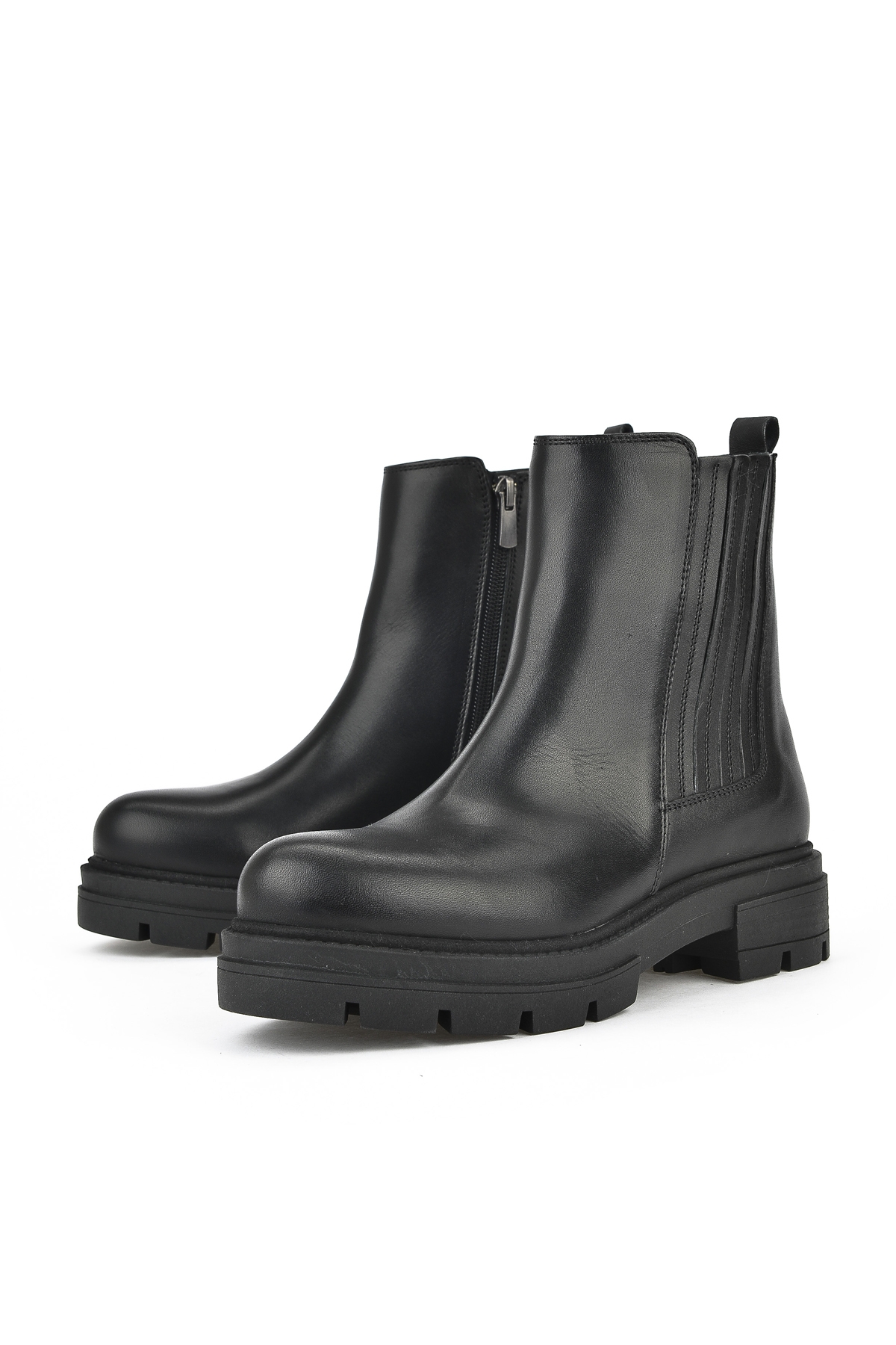 Kadın Hakiki Deri Bot 14319Z66302 Siyah - Görsel 5
