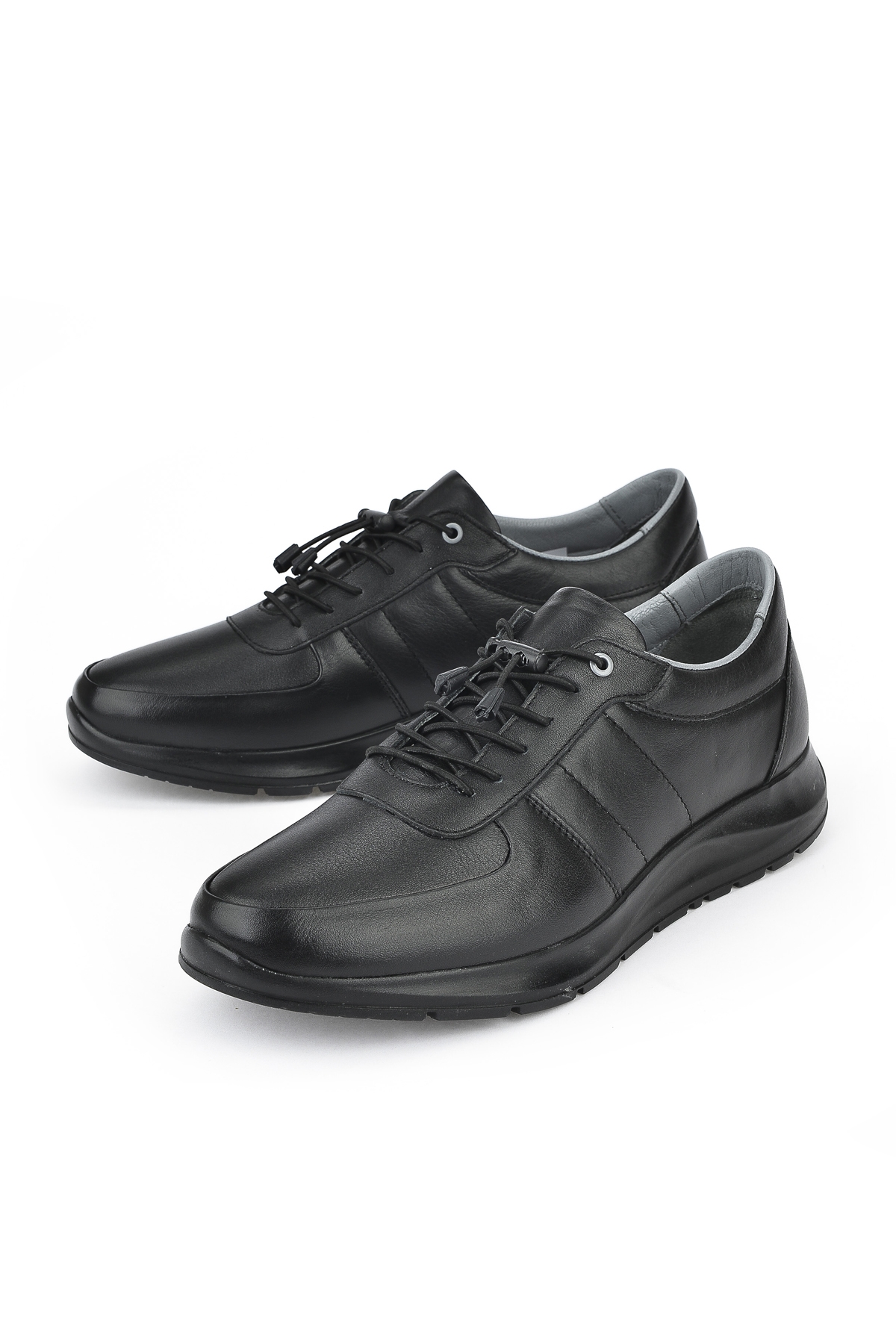 Erkek Hakiki Deri Sneaker 1411013ZS08 Siyah - Görsel 7