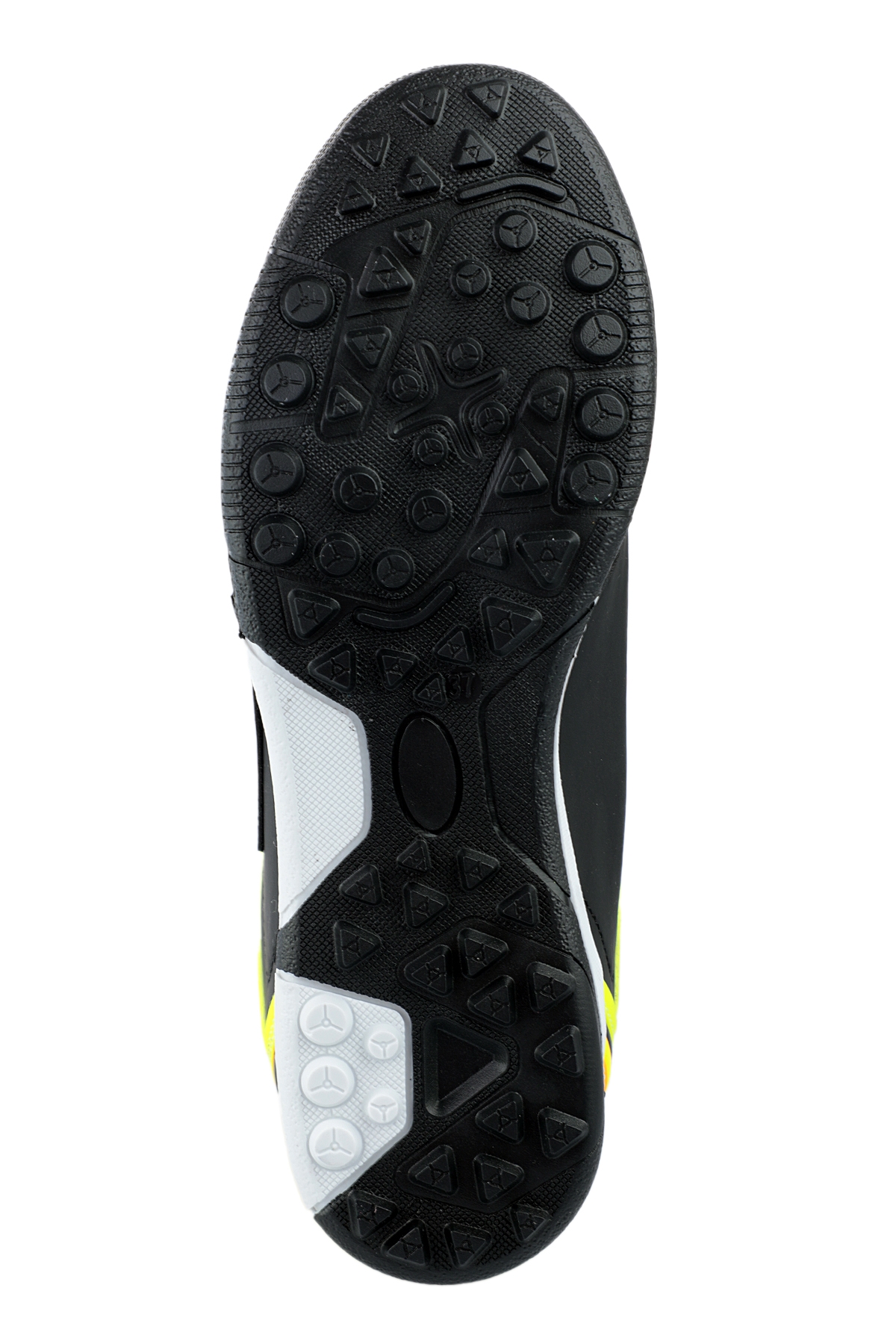 HUGO HS Futbol Erkek Çocuk Halı Saha Ayakkabı Siyah / Sarı - Görsel 8