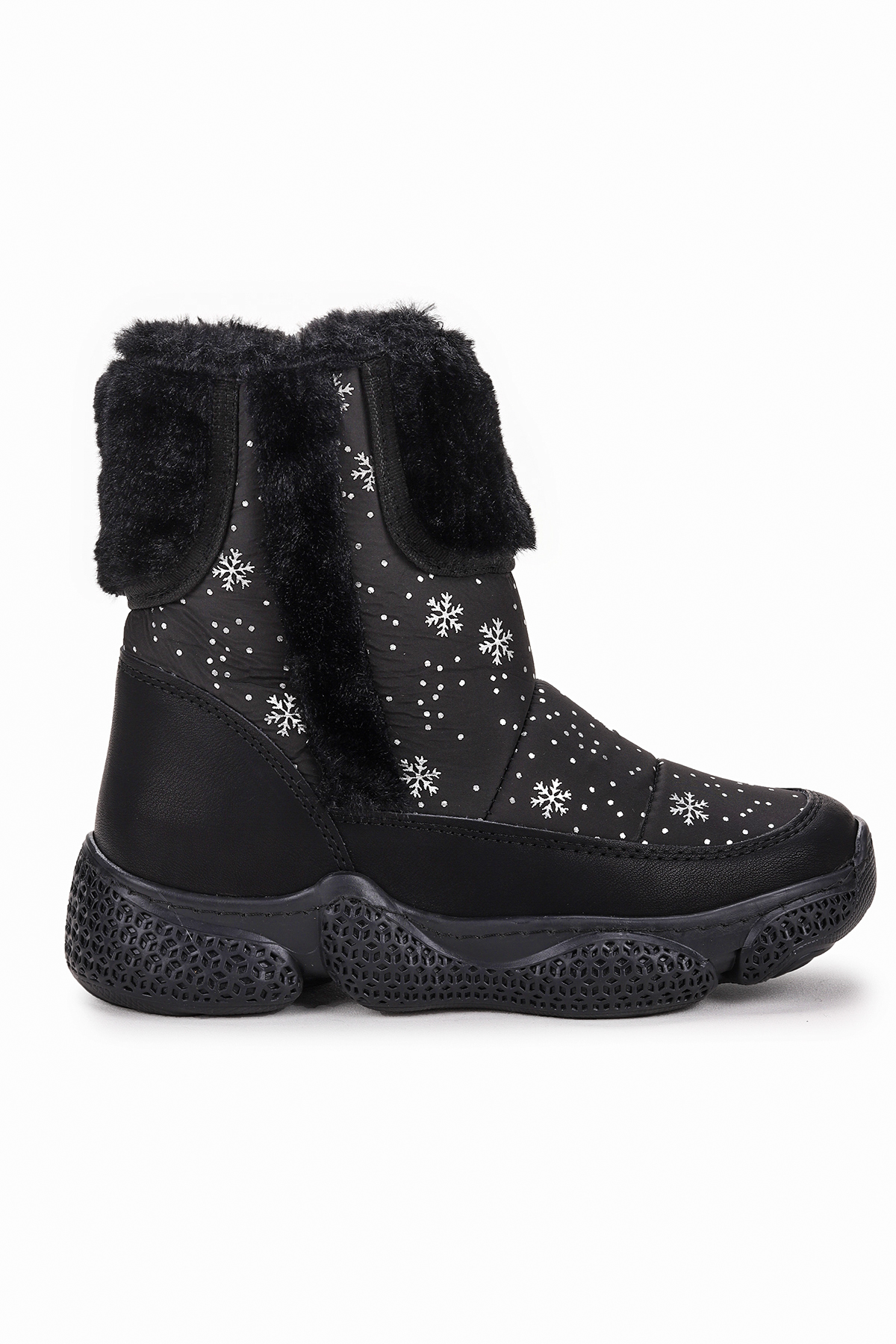 Kiko Kids Kiko Kids Lp 155-145 Kız Çocuk Kar Bot Ayakkabı Siyah Desenli | Flo Siyah - 5. görsel
