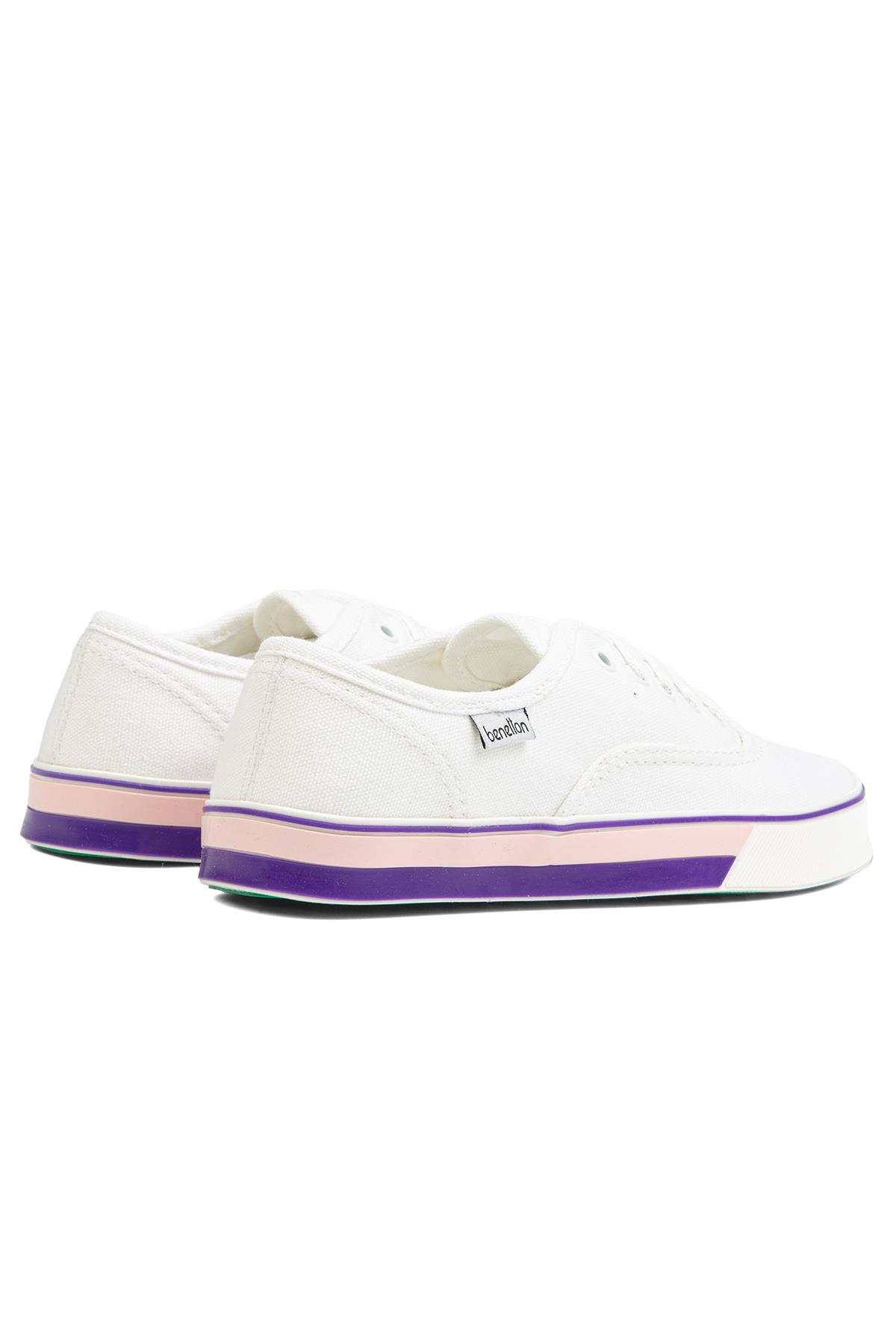 ® | BN-30956- Beyaz Lila - Kadın Spor Ayakkabı - Görsel 3