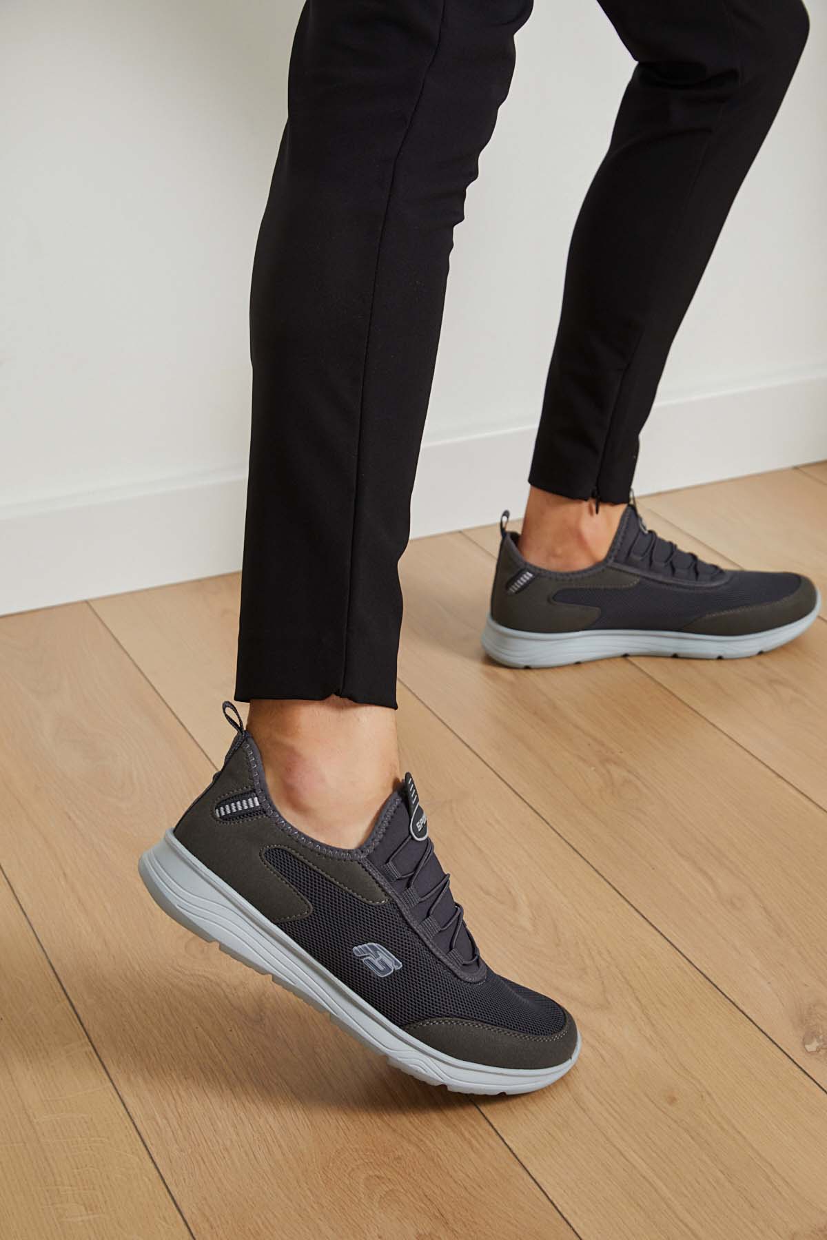 Unisex Konforlu Yürüyüş Spor Sneaker Ayakkabı Lacivert Buz - Görsel 5