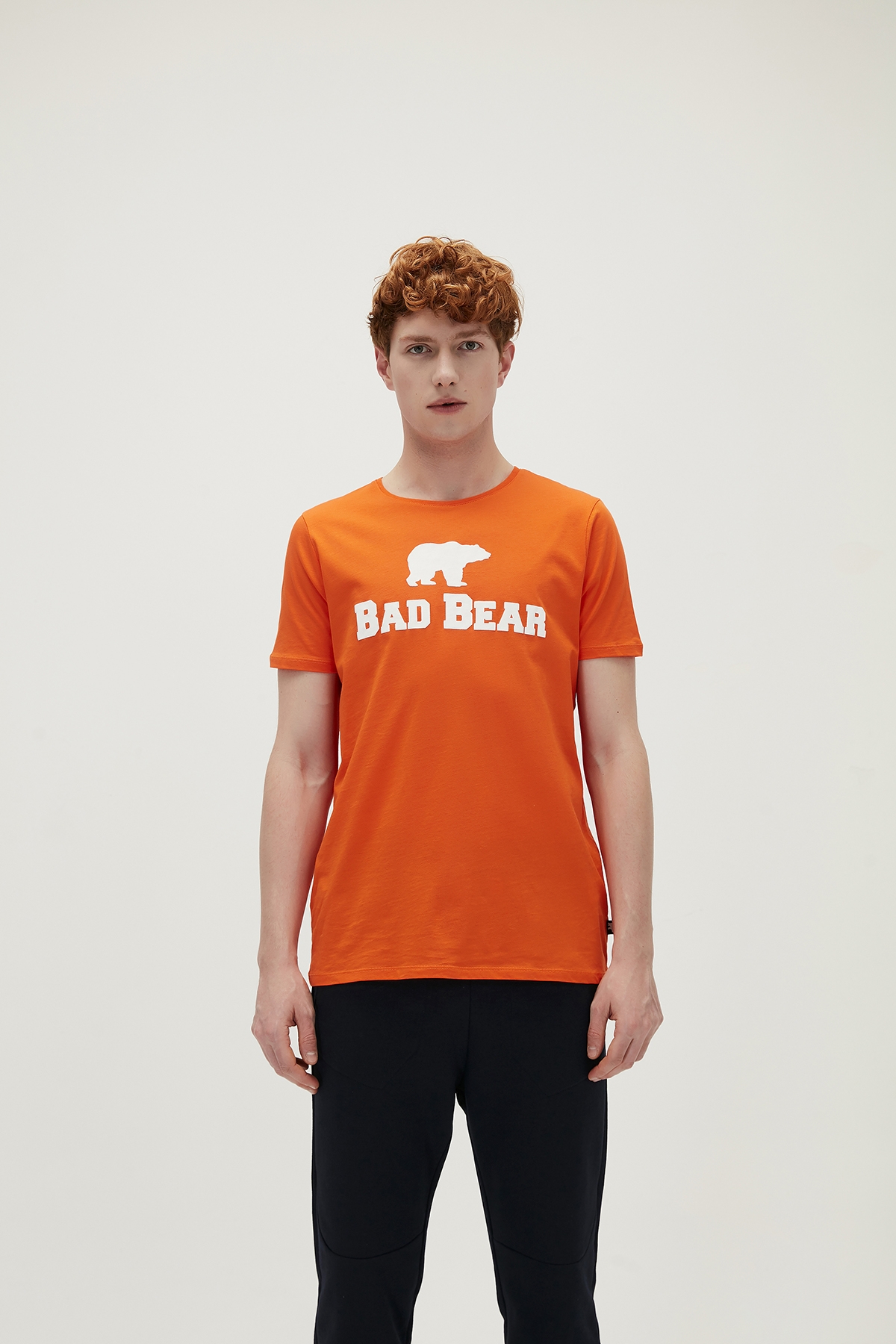 Bear Tee T-Shirt Turuncu Baskılı Erkek Tişört