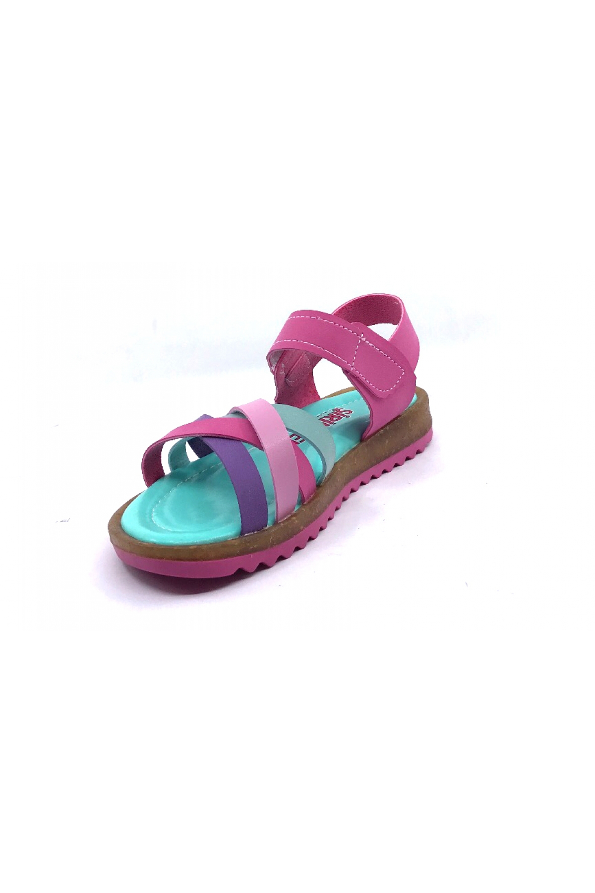 Pembe Mor Kız Çocuk Bebe Sandalet Ayakkabı - Görsel 4