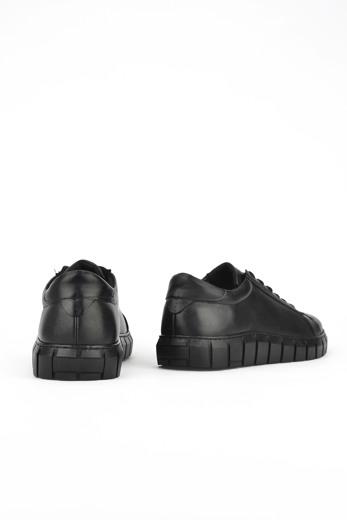 Erkek Hakiki Deri Sneaker 143423Z96 Siyah - Görsel 4