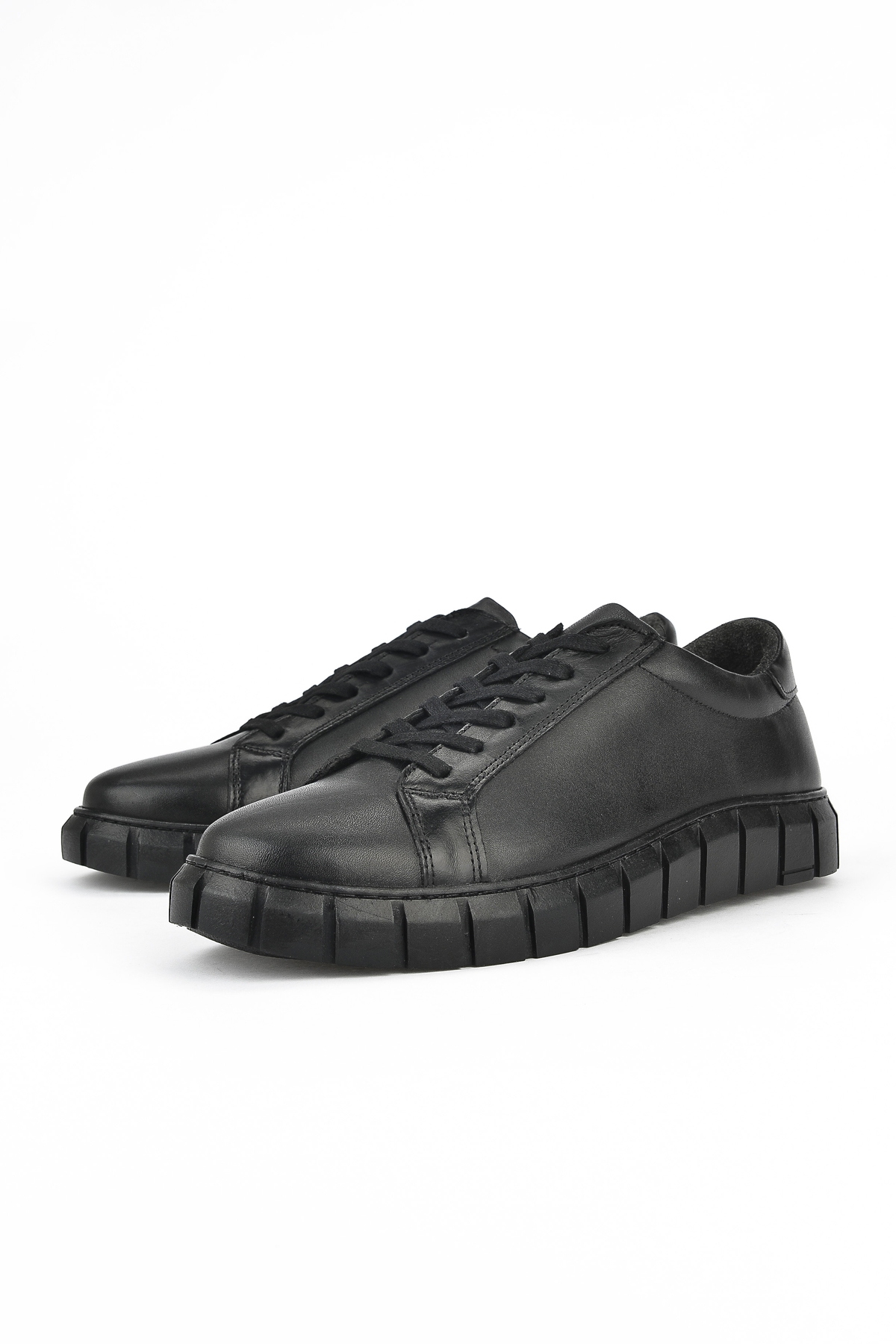 Erkek Hakiki Deri Sneaker 143423Z96 Siyah - Görsel 6