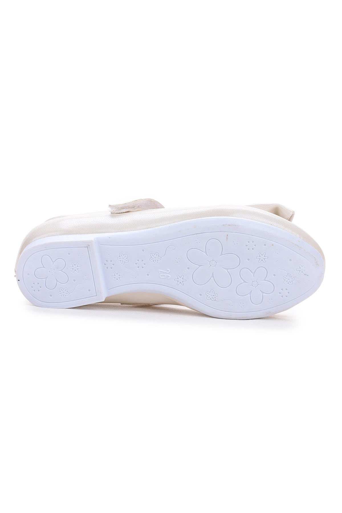 Bowtie Papyon Taşlı Cırtlı Kız Çocuk Babet Ayakkabı Sedef - Görsel 8