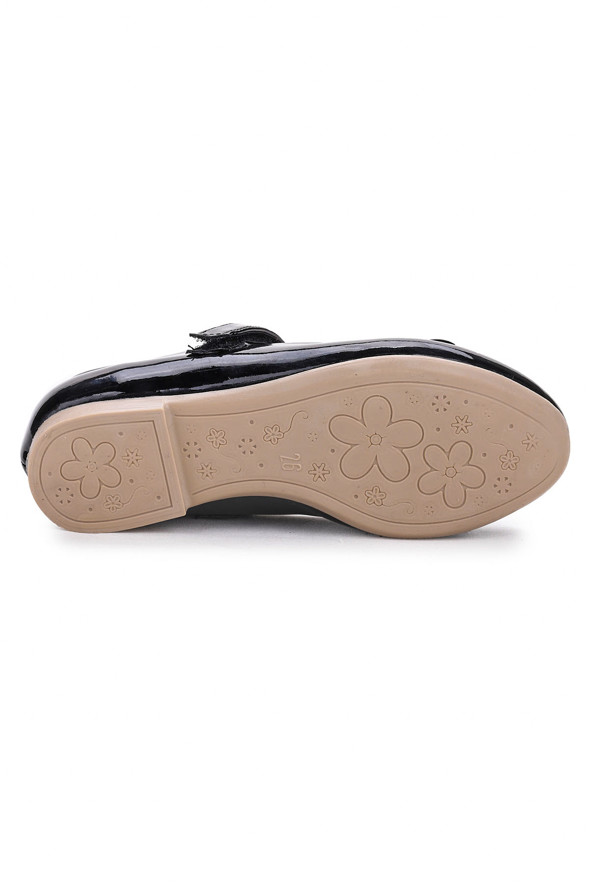 Barbe Fiyonklu Cırtlı Kız Çocuk Babet Ayakkabı Siyah - Görsel 8