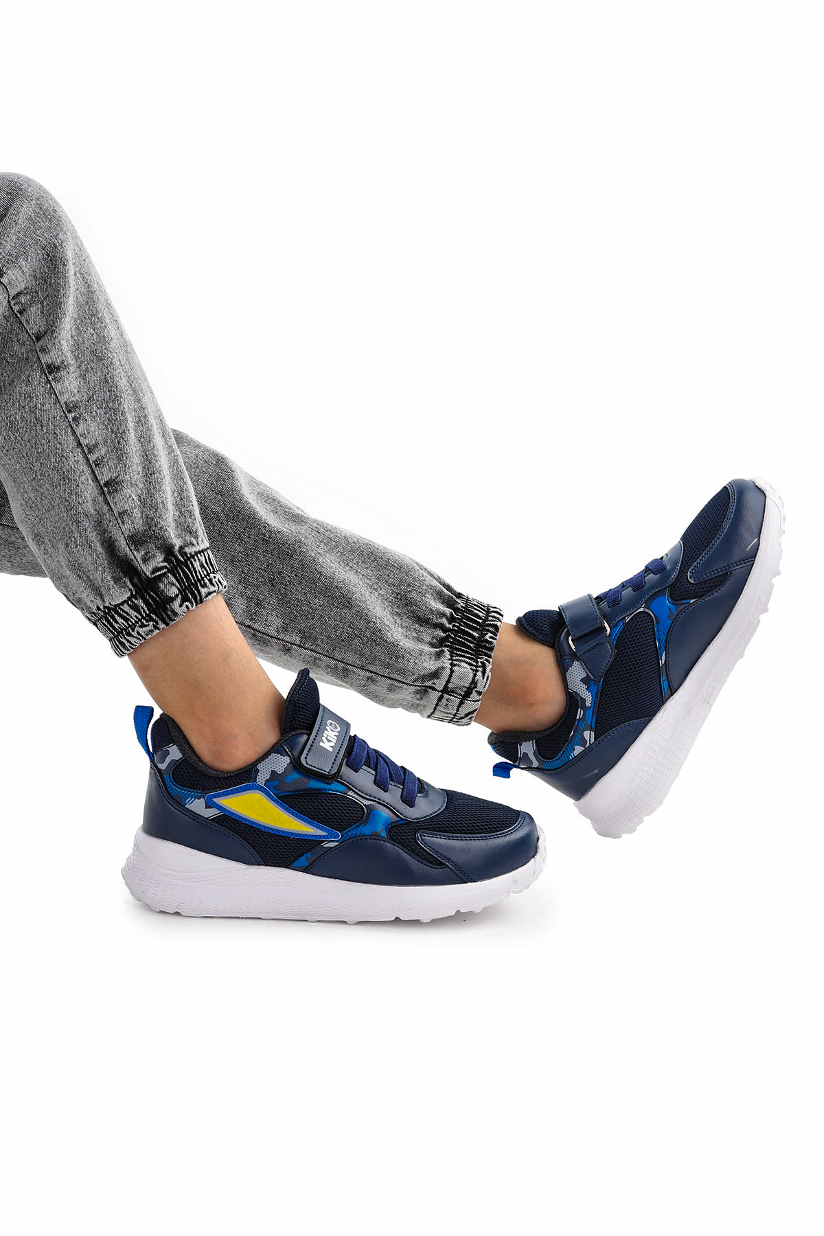 Cırtlı Fileli Erkek Çocuk Spor Ayakkabı 3004 Lacivert - Görsel 2