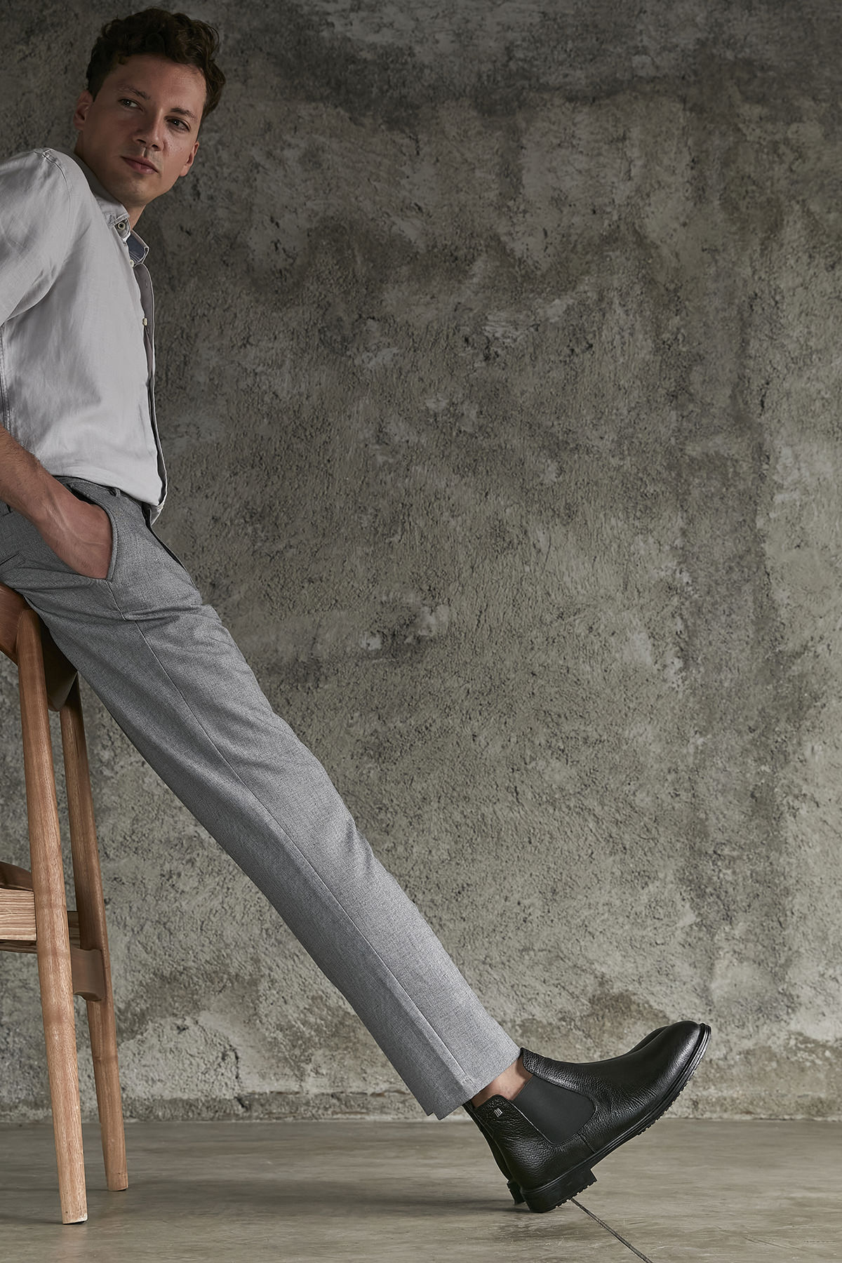 Erkek Hakiki Deri Bot 143447Z101 Siyah - Görsel 2