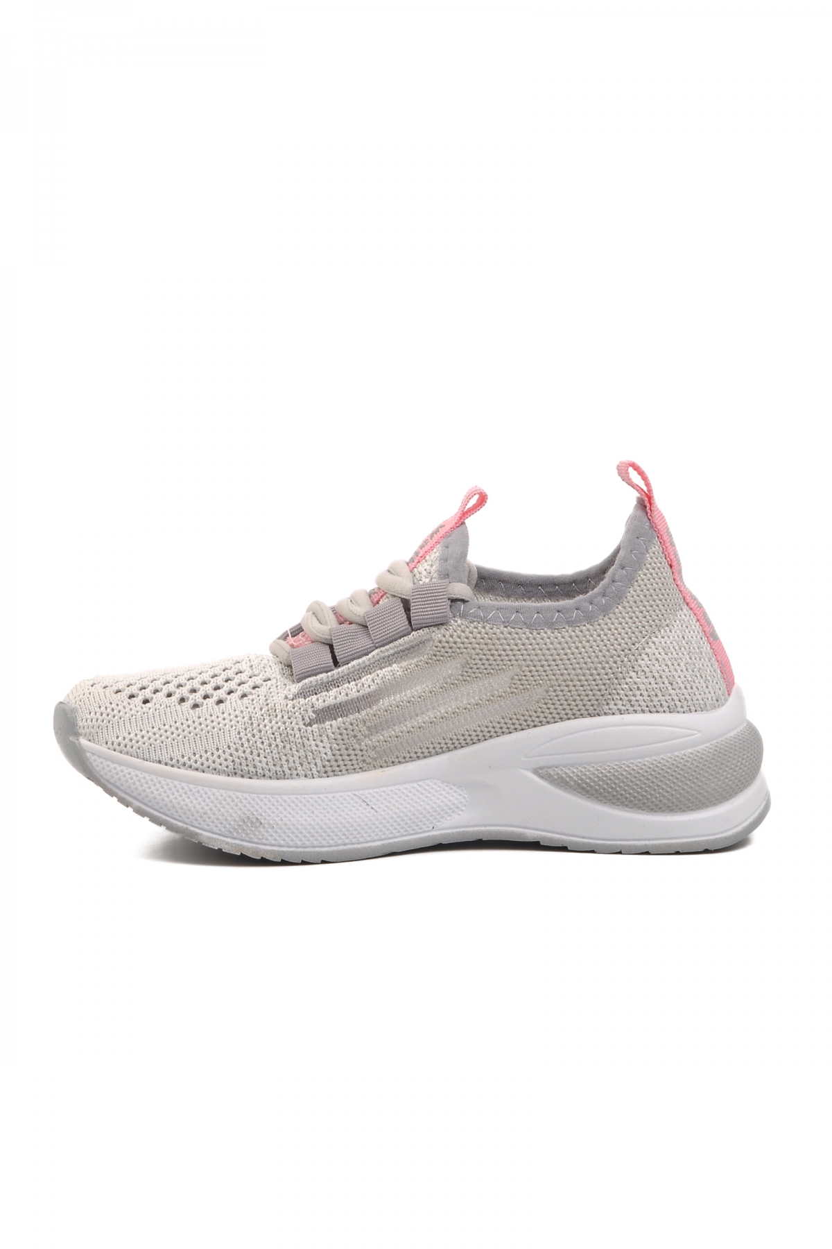 Ravello-P Buz-Pudra Süs Bağcıklı Fileli Çocuk Spor Ayakkabı - Görsel 3