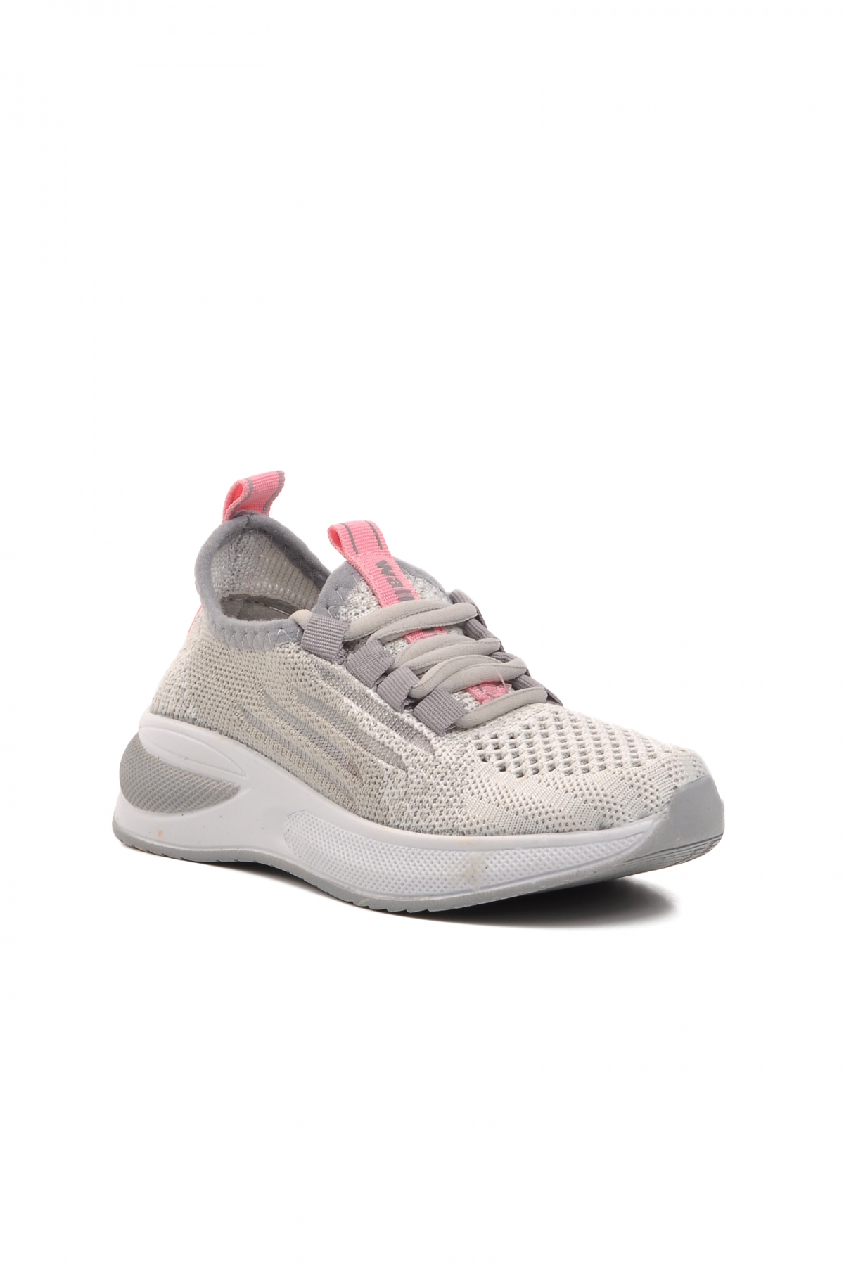 Ravello-P Buz-Pudra Süs Bağcıklı Fileli Çocuk Spor Ayakkabı - Görsel 4