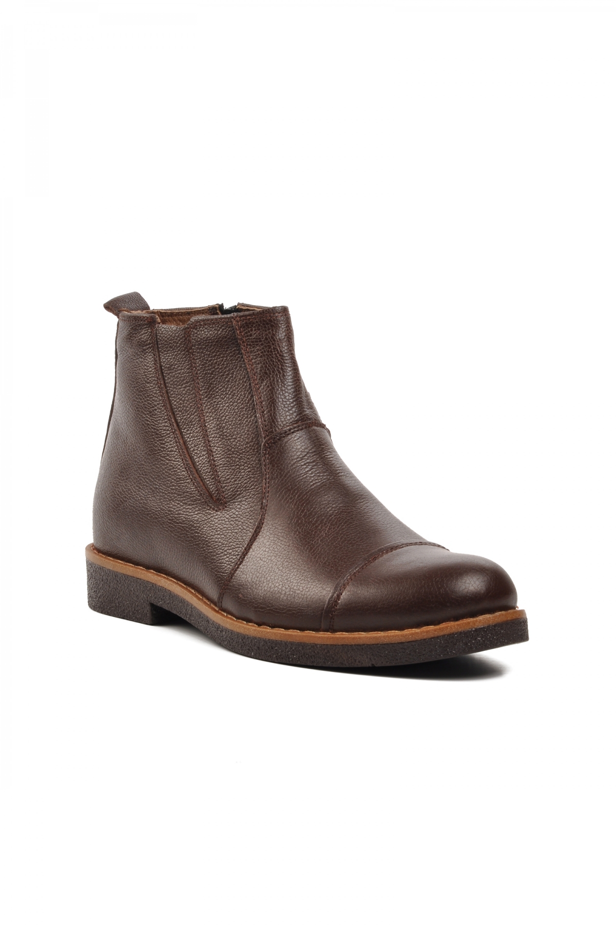 1311 Kahve İçi Kürklü Hakiki Deri Erkek Bot - Görsel 4