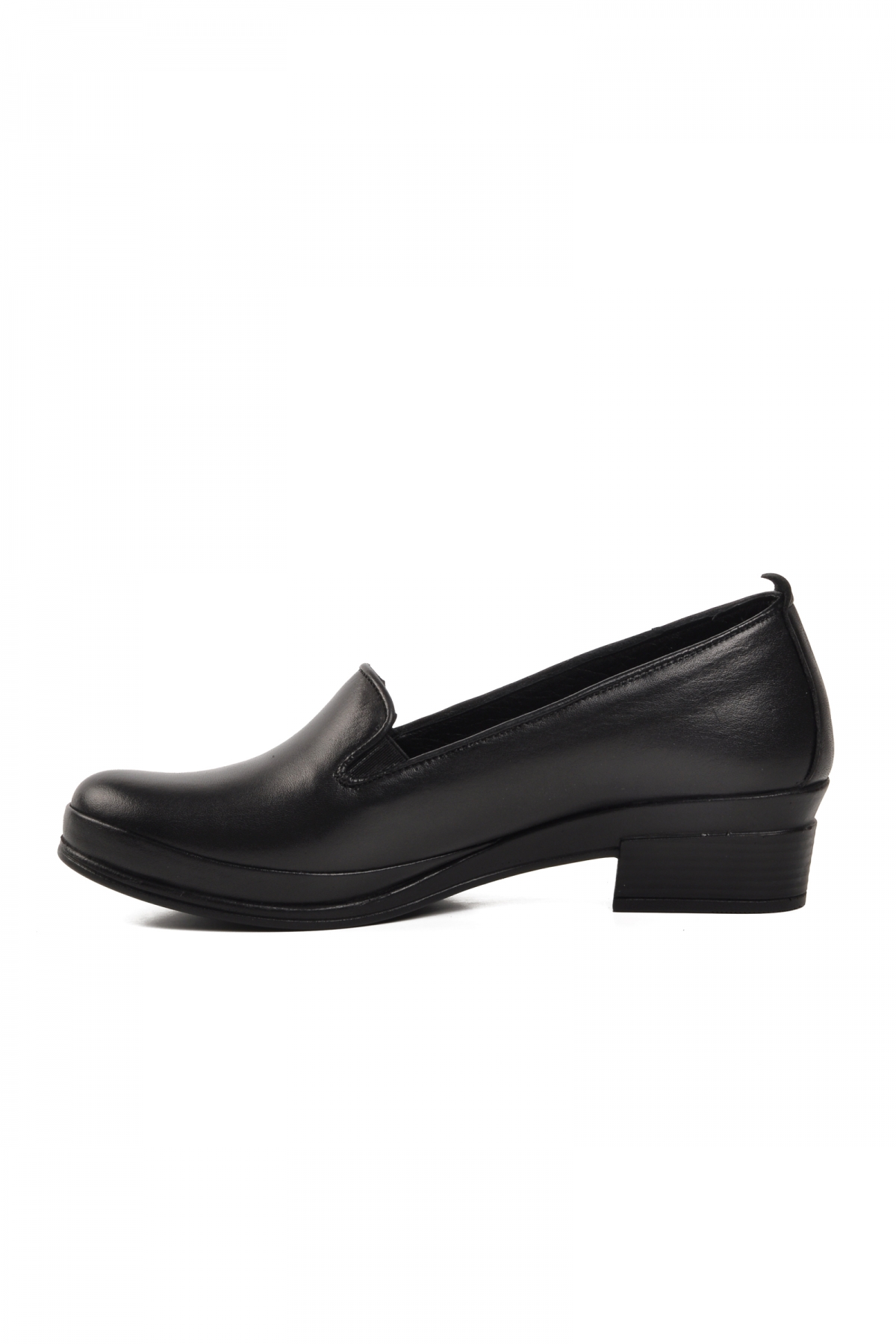 82-24K Siyah Hakiki Deri Kadın Günlük Ayakkabı - Görsel 3