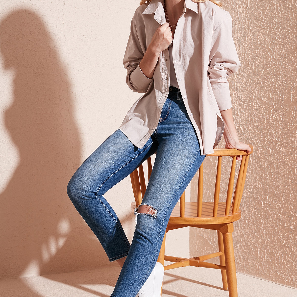 LelaBayan Gömlek CF21S163867 TAŞ