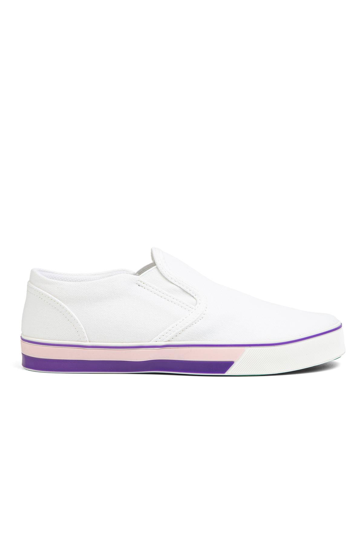 ® | BN-30950- Beyaz Lila - Kadın Spor Ayakkabı - Görsel 3