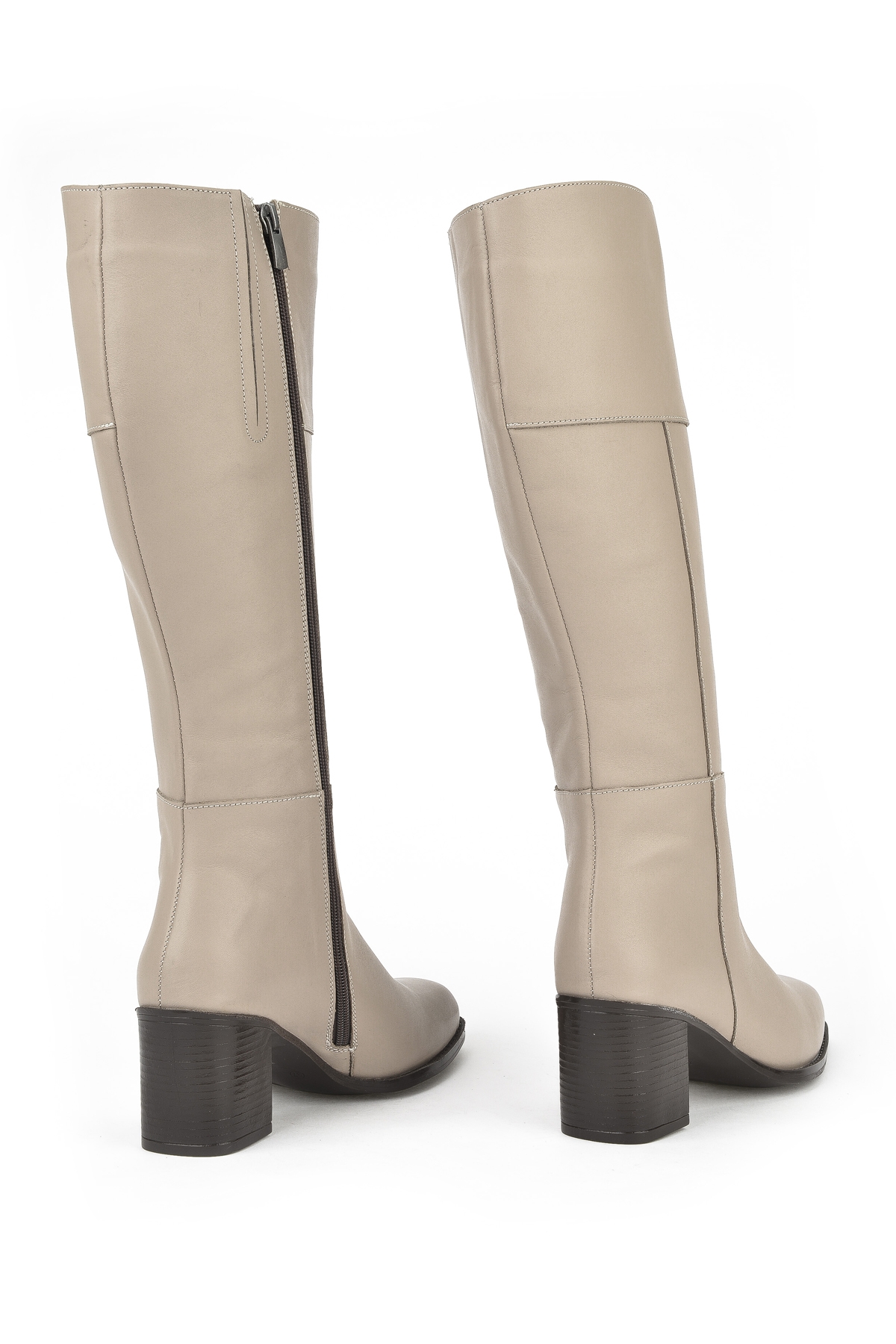 Kadın Hakiki Deri Çizme 13319Z88065 Vizon - Görsel 4