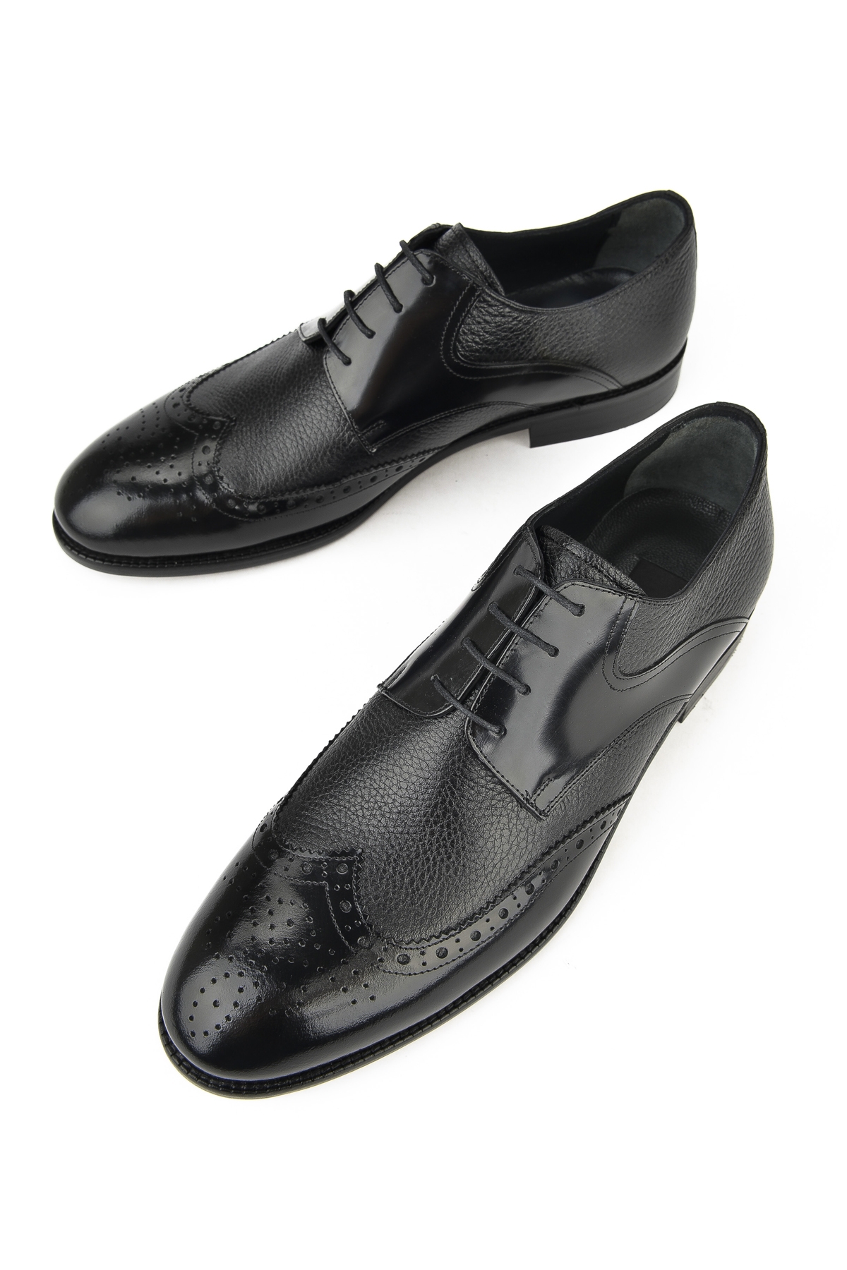 Erkek Hakiki Deri Ayakkabı 133145Z625 Siyah - Görsel 6