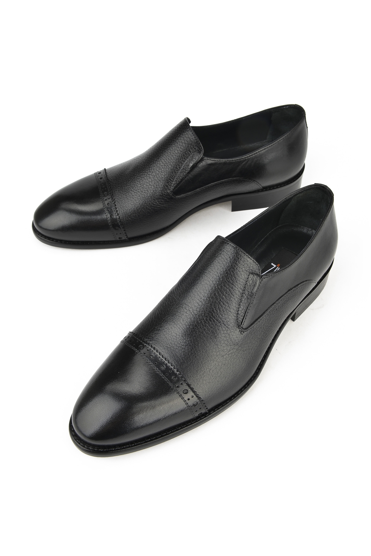Erkek Hakiki Deri Ayakkabı 133145Z575 Siyah - Görsel 6