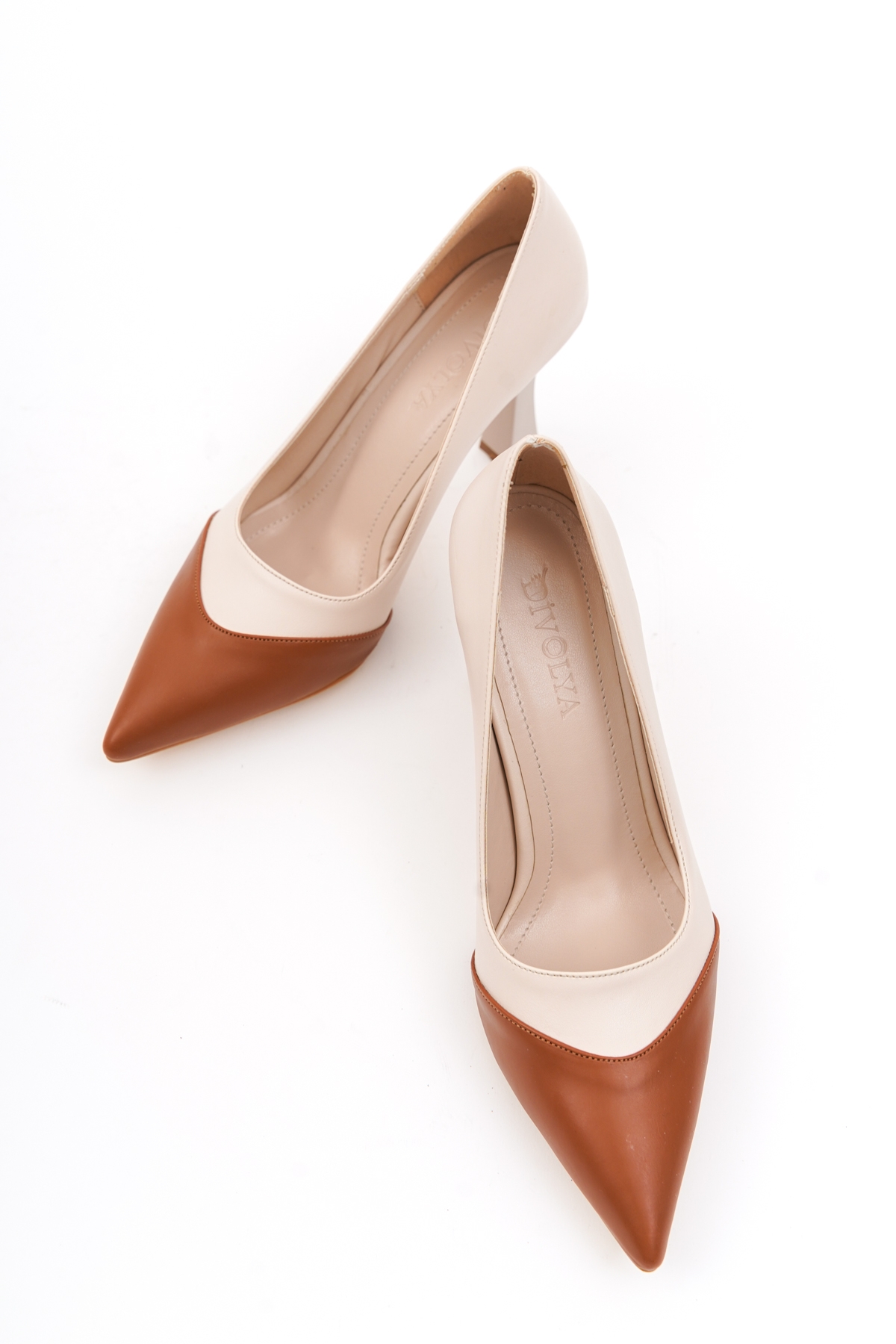 Joy Bej Taba Sivri Burun Topuklu (8cm) Günlük Ayakkabı - Görsel 3