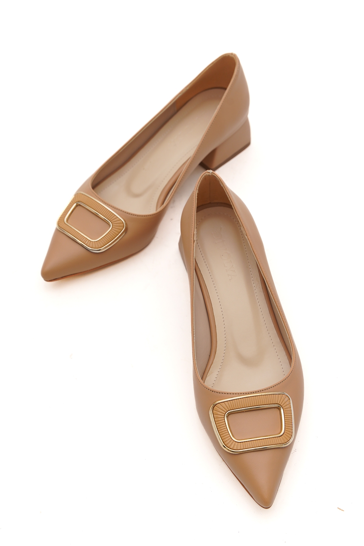 Scenic Nude Tokalı (4cm) Sivri Burun Topuklu Ayakkabı - Görsel 6