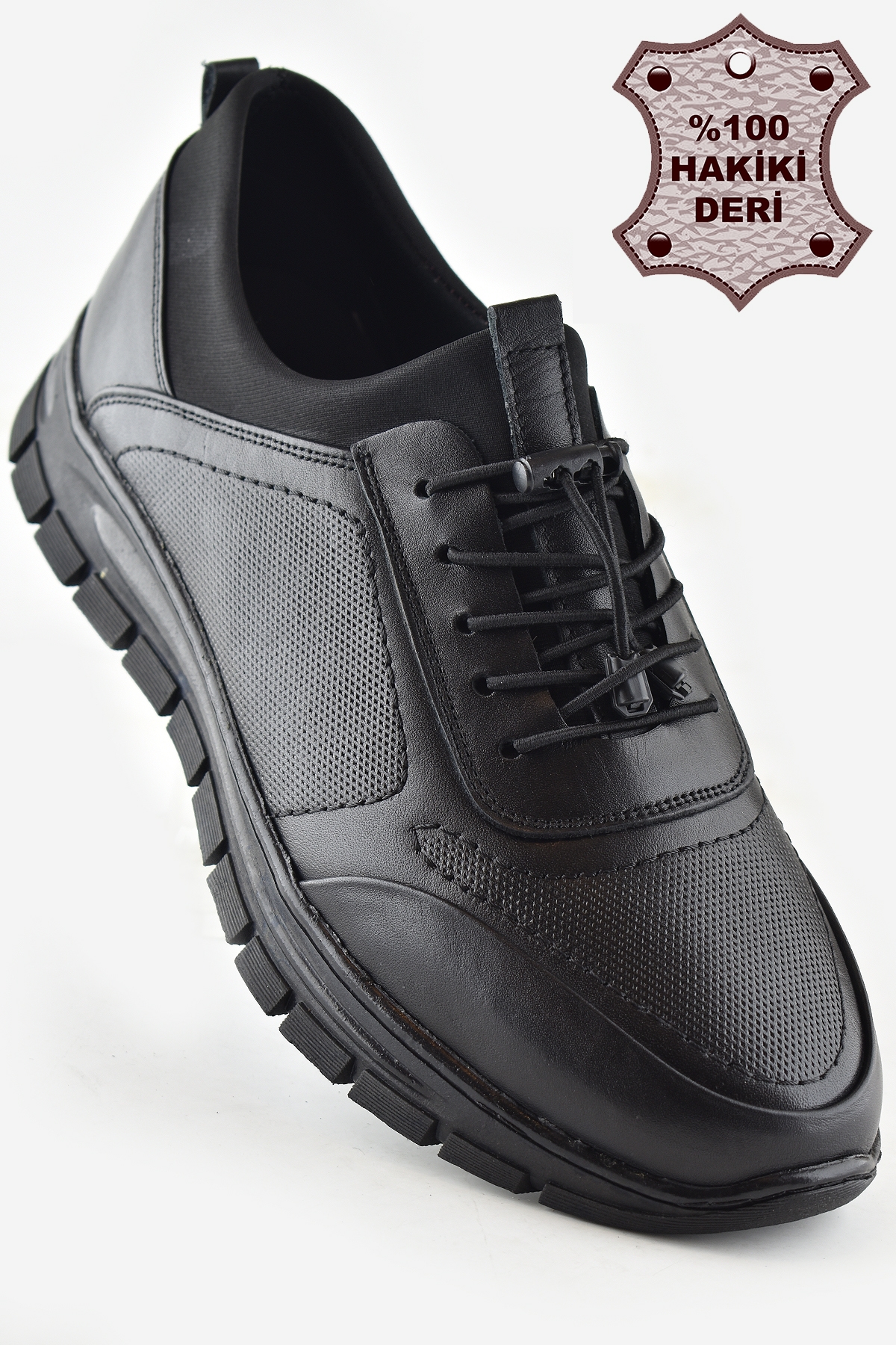 Ayakkabı Burada 707 Tam Ortopedik Kauçuk Kaymaz Taban Hakiki Deri Kışlık Erkek Ayakkabı - Görsel 3