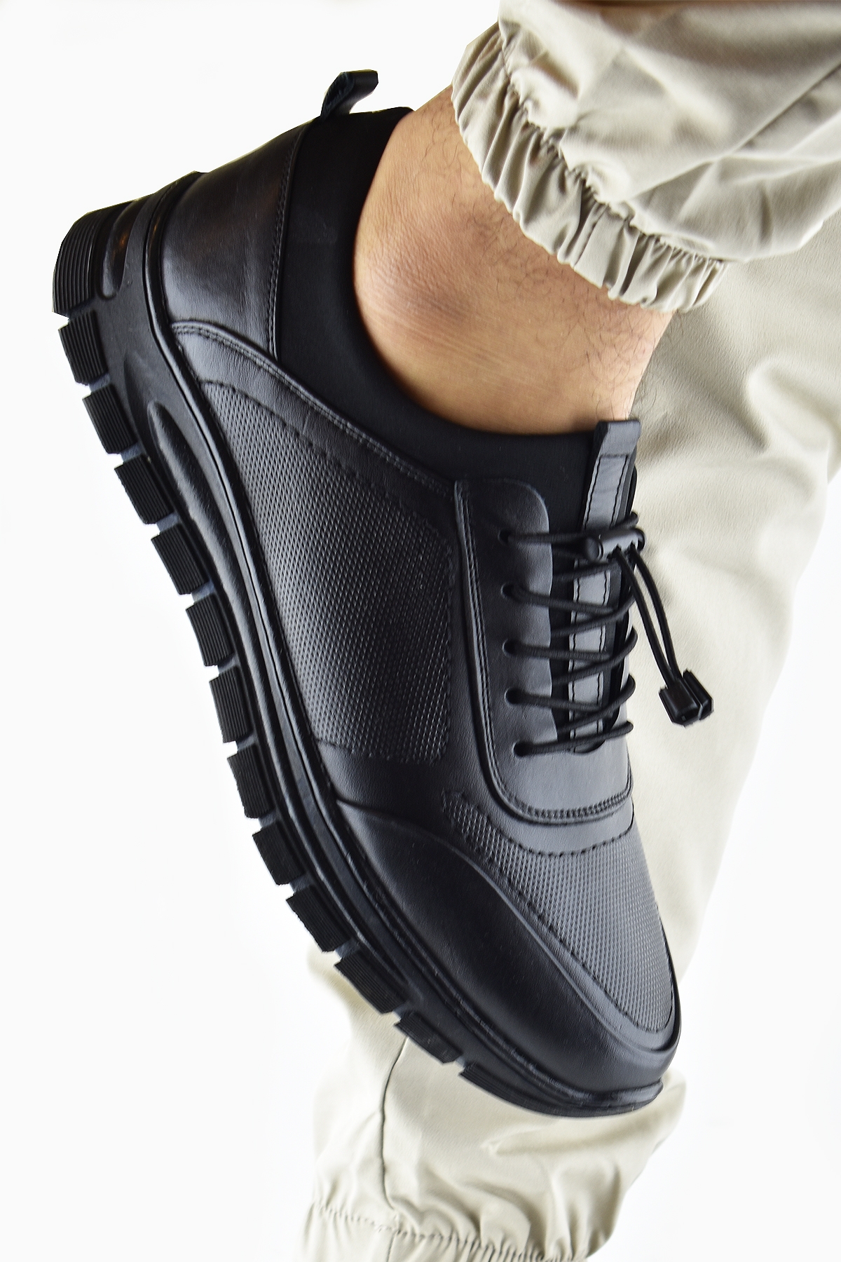 Ayakkabı Burada 707 Tam Ortopedik Kauçuk Kaymaz Taban Hakiki Deri Kışlık Erkek Ayakkabı - Görsel 6