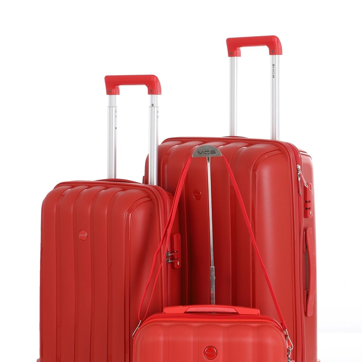 MÇS GROUPMçs Polipropilen 3'lü Valiz Seti Orta & Kabin & Makyaj V305