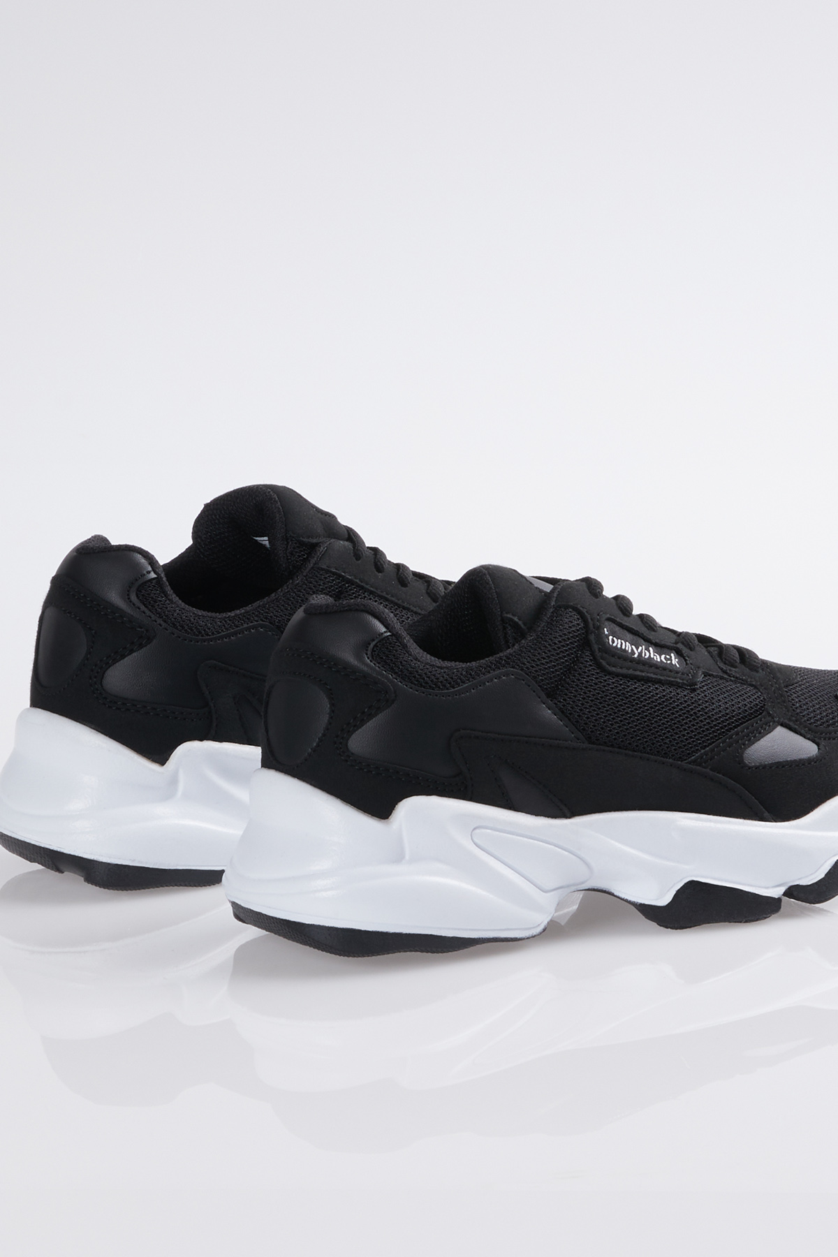 Tonny Black Unisex Siyah Beyaz Spor Ayakkabı Zhr - Görsel 4