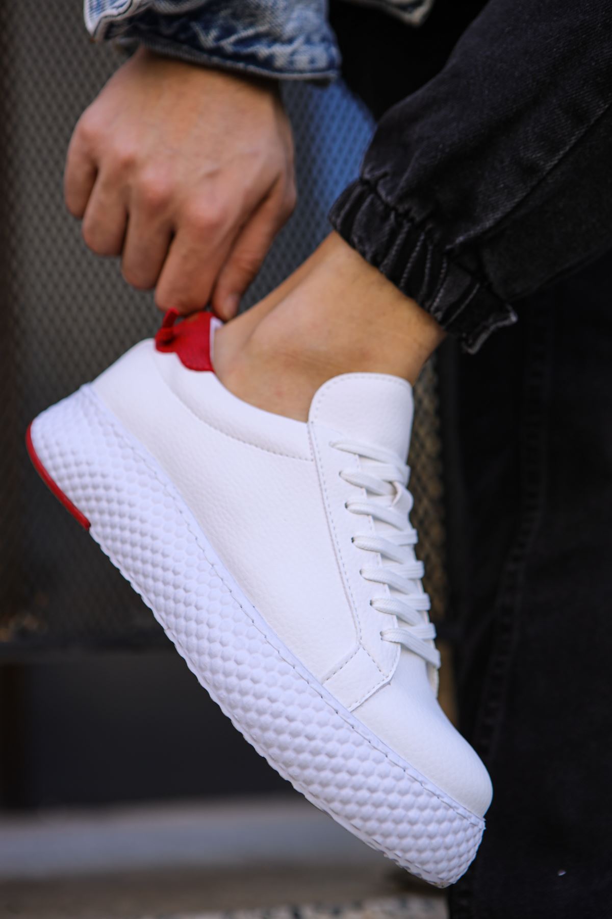 CH107 CBT Felibord Erkek Ayakkabı BEYAZ/KIRMIZI - Görsel 8