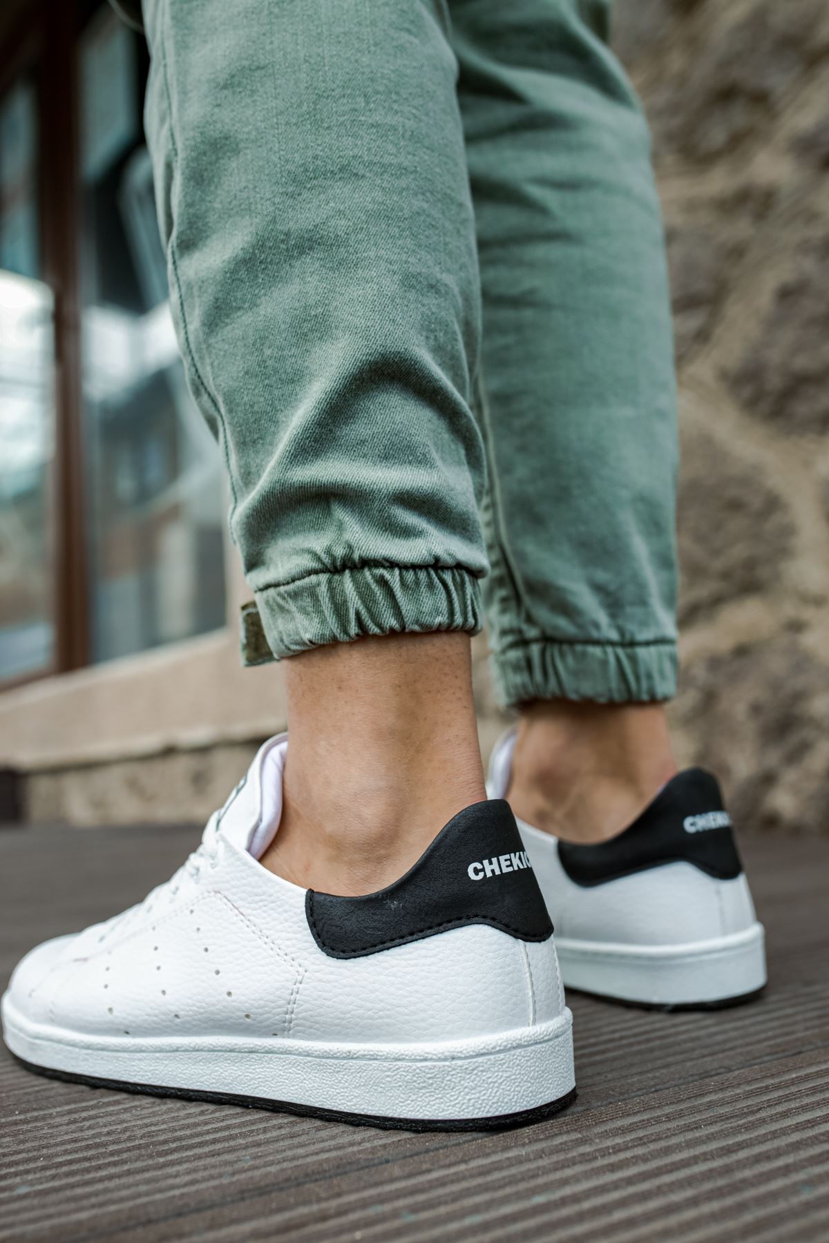 CH977 GBT Tennis Erkek Ayakkabı BEYAZ/SIYAH - Görsel 9