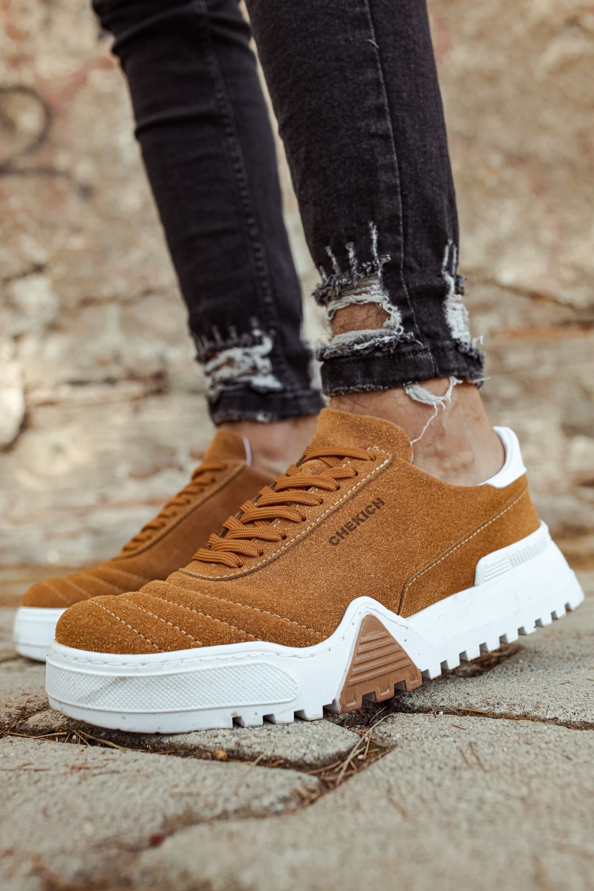 CH037 SBT Erkek Ayakkabı TABA/BEYAZ - Görsel 3