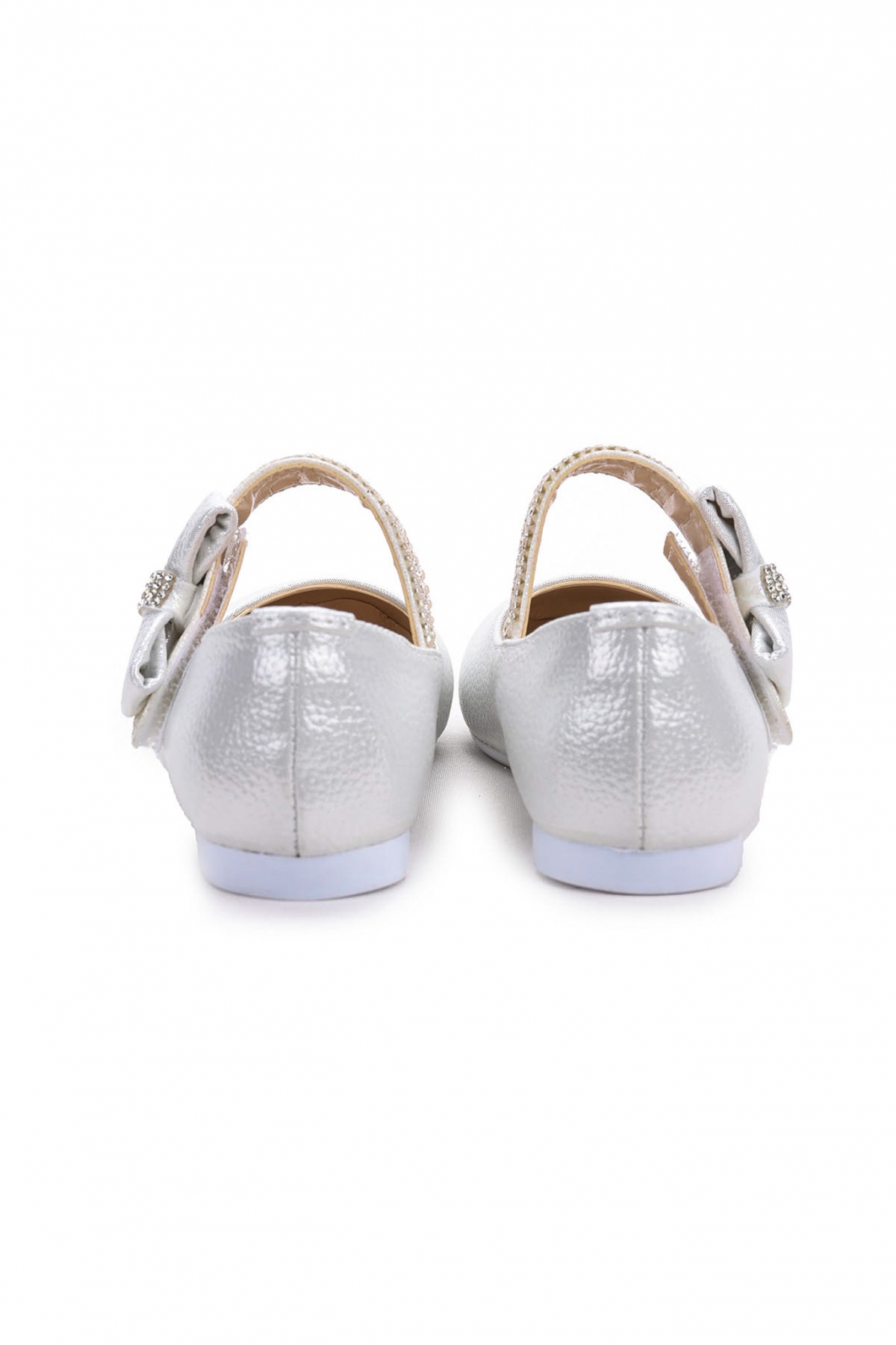 Cerry Cırtlı Kız Çocuk Taşlı Babet Ayakkabı Sedef - Görsel 5