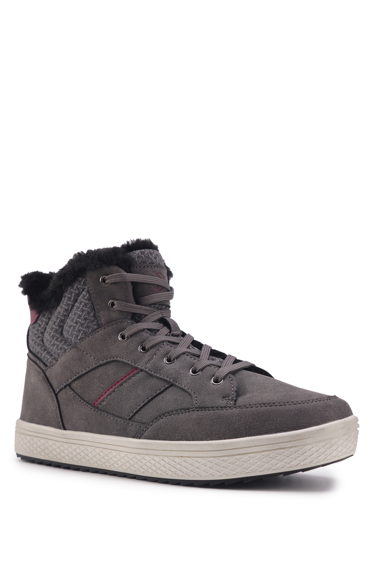 INT1123K009-KRK 3PR Gri Erkek High Sneaker - Görsel 3