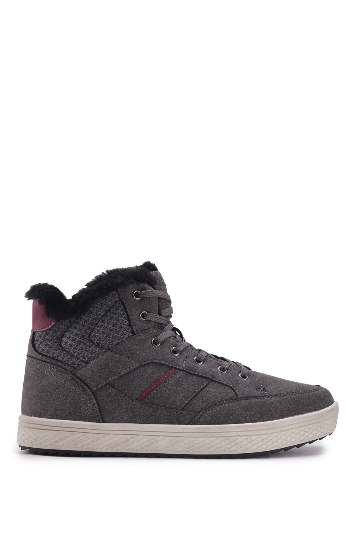 INT1123K009-KRK 3PR Gri Erkek High Sneaker - Görsel 2