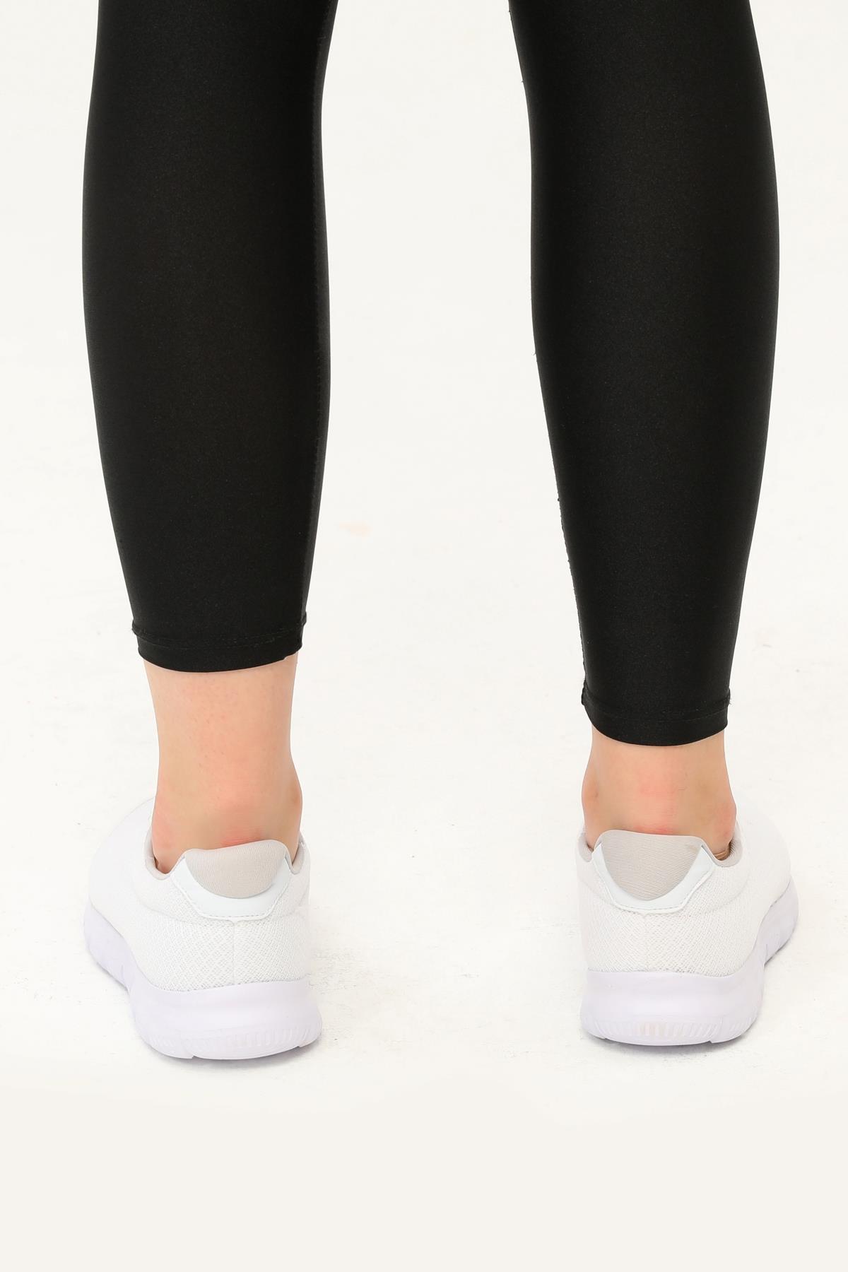 Flexible Beyaz-Gümüş Kadın Spor Ayakkabı - Görsel 4