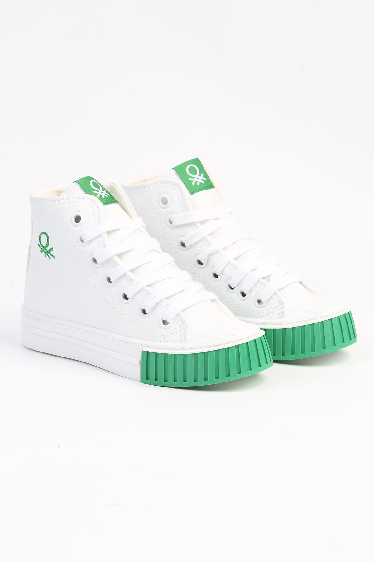 ® | BN-30560 - 3114 Beyaz Yeşil - Çocuk Spor Ayakkabı - Görsel 3