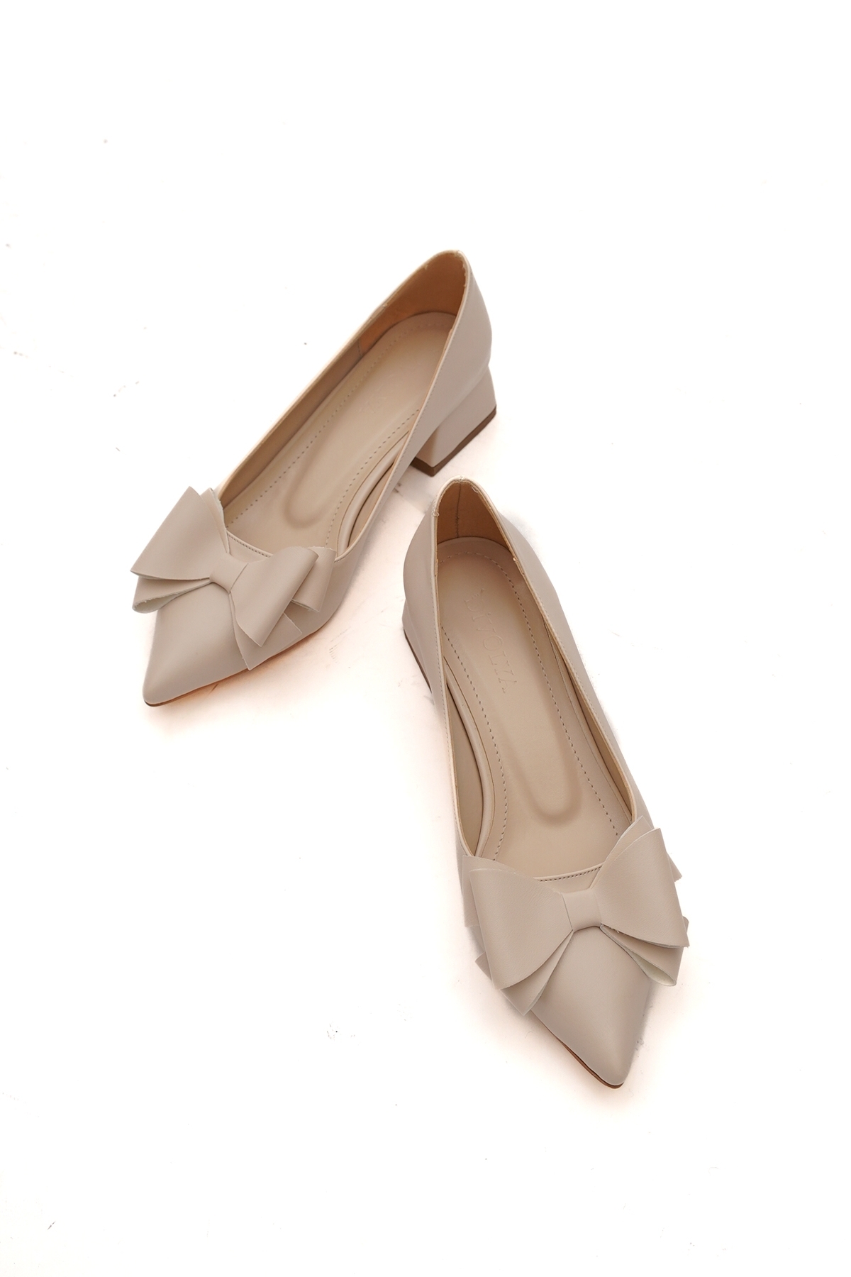 Renata Bej Fiyonklu (4cm) Sivri Burun Topuklu Ayakkabı - Görsel 6