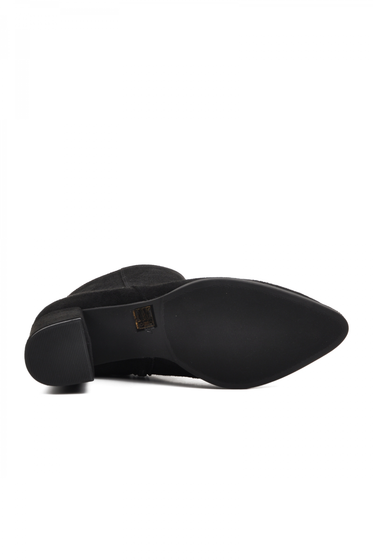 343072 Siyah Süet Kadın Topuklu Bot - Görsel 6