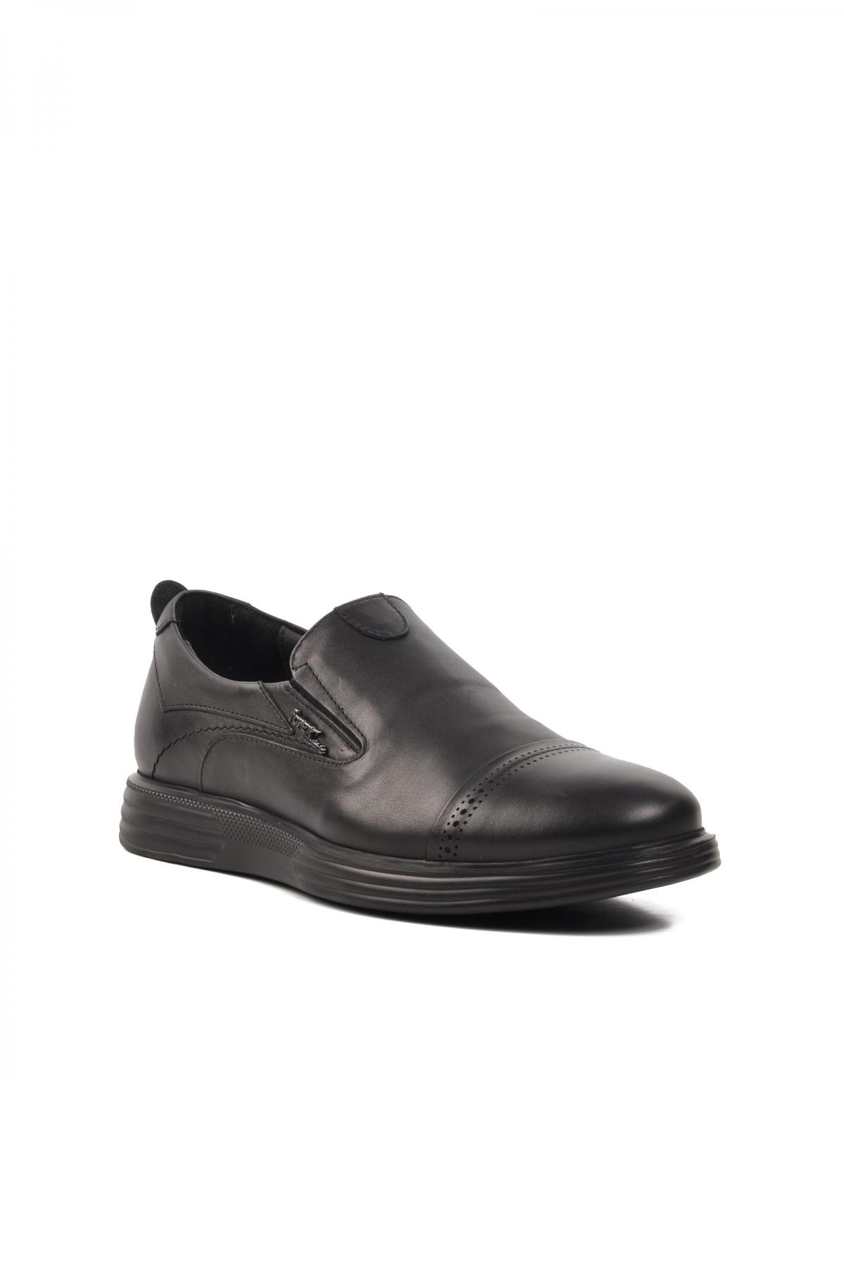 2917 Siyah Hakiki Deri Erkek Casual Ayakkabı - Görsel 4