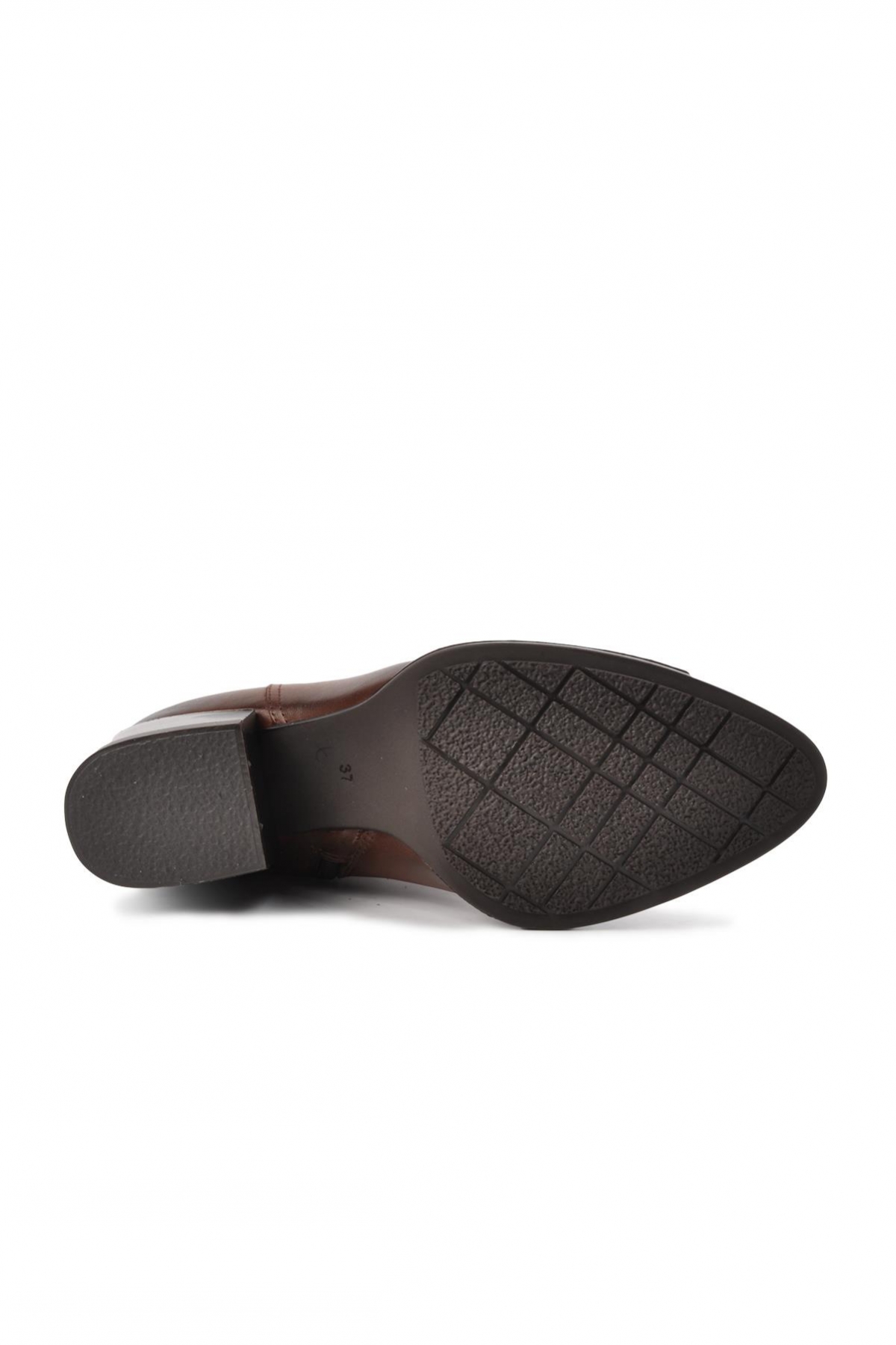 1928157 Taba Fermuarlı Hakiki Deri Kadın Bot - Görsel 6