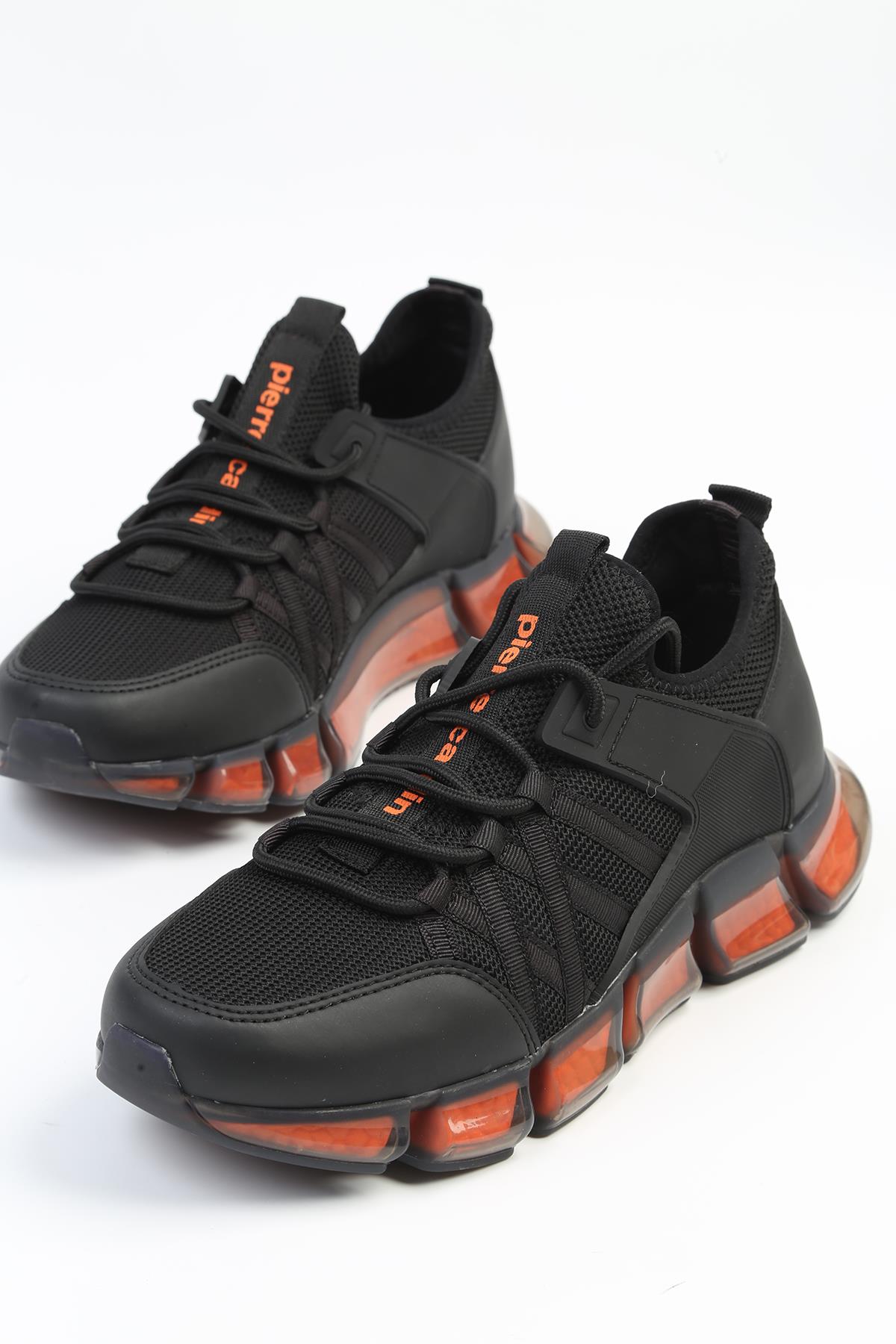® | PC-31419 - 34152 Siyah Turuncu - Erkek Spor Ayakkabı - Görsel 5