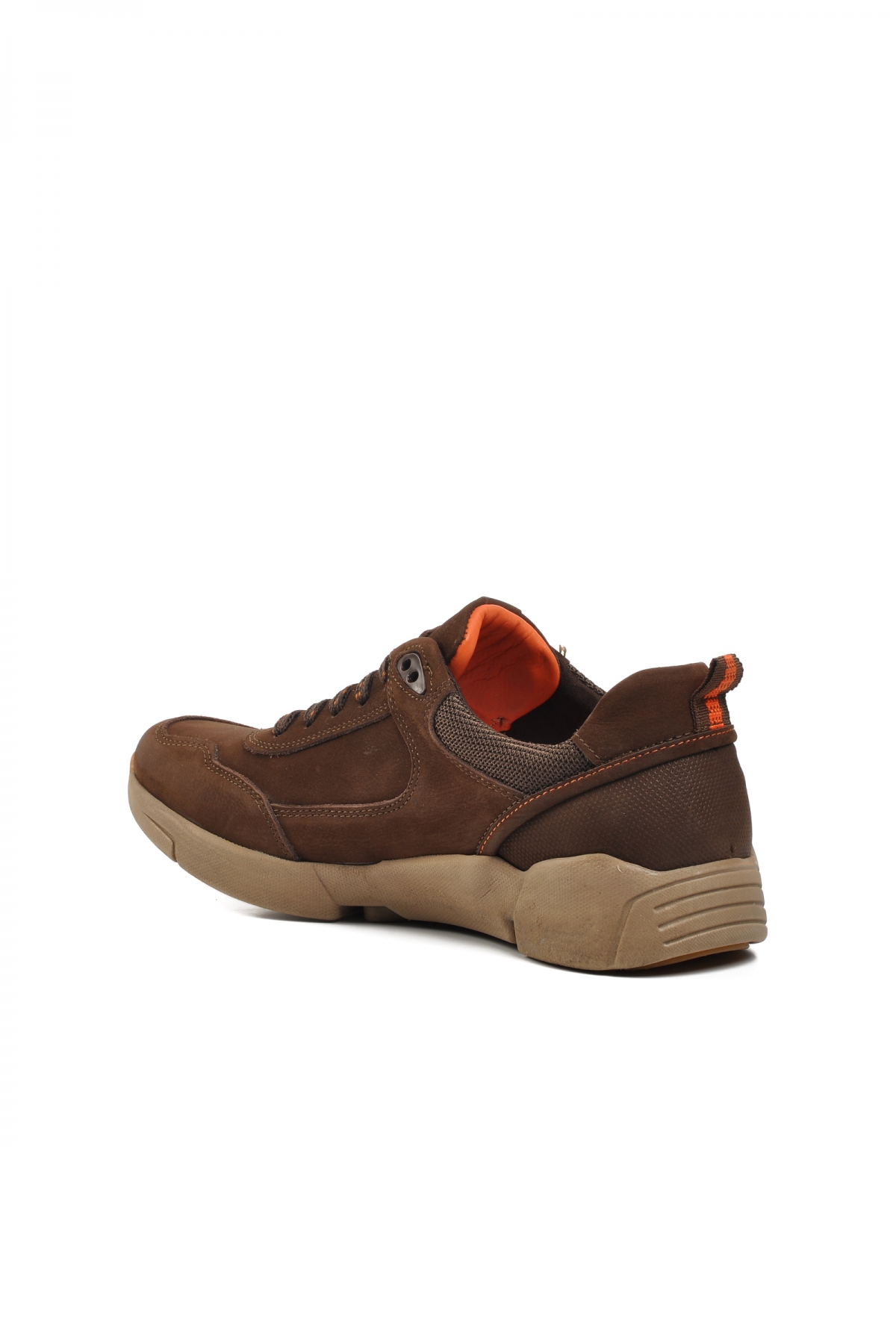244110-3 Kahve Nubuk Hakiki Deri Erkek Casual Ayakkabı - Görsel 5