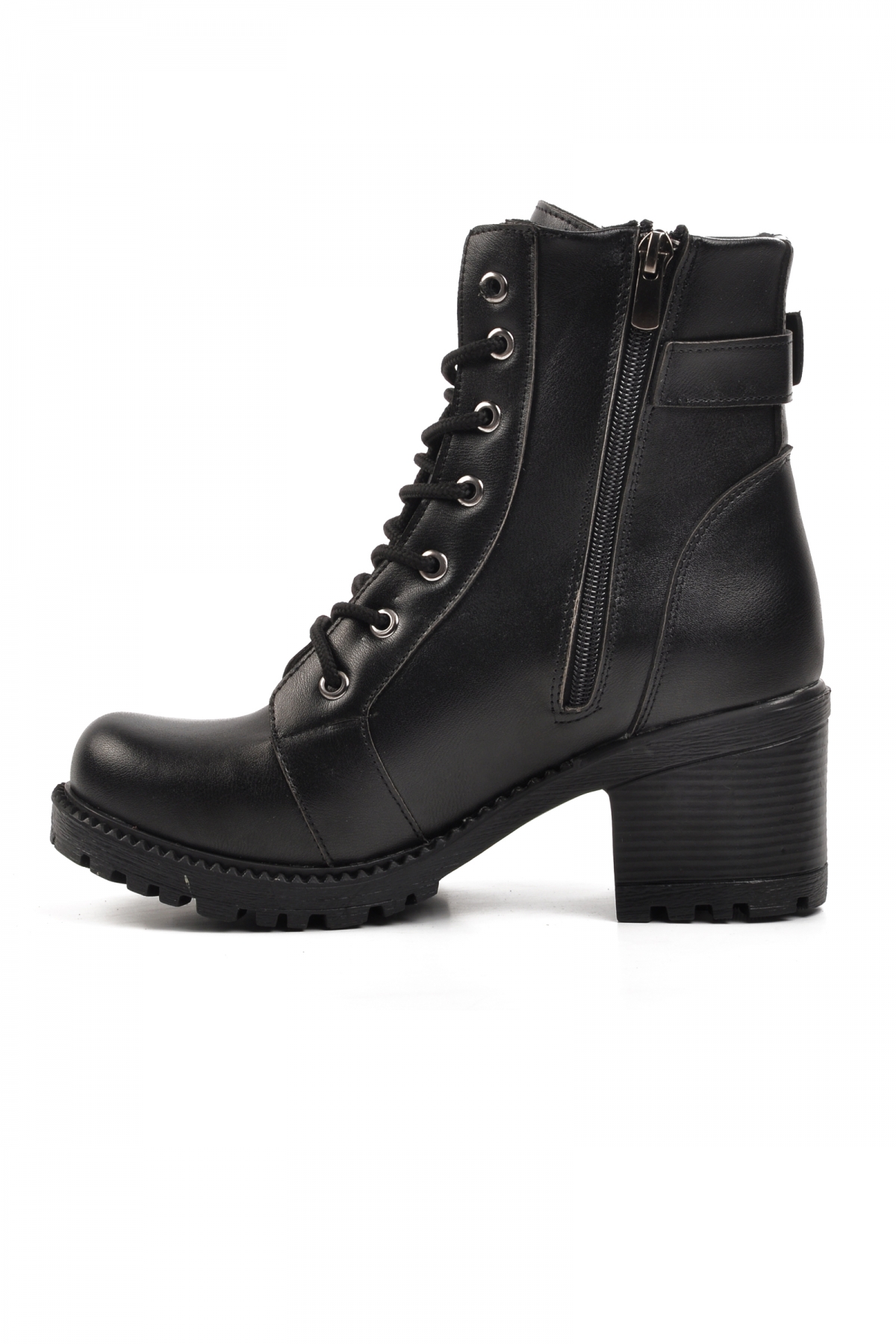 195-01 Siyah Kadın Topuklu Bot - Görsel 3